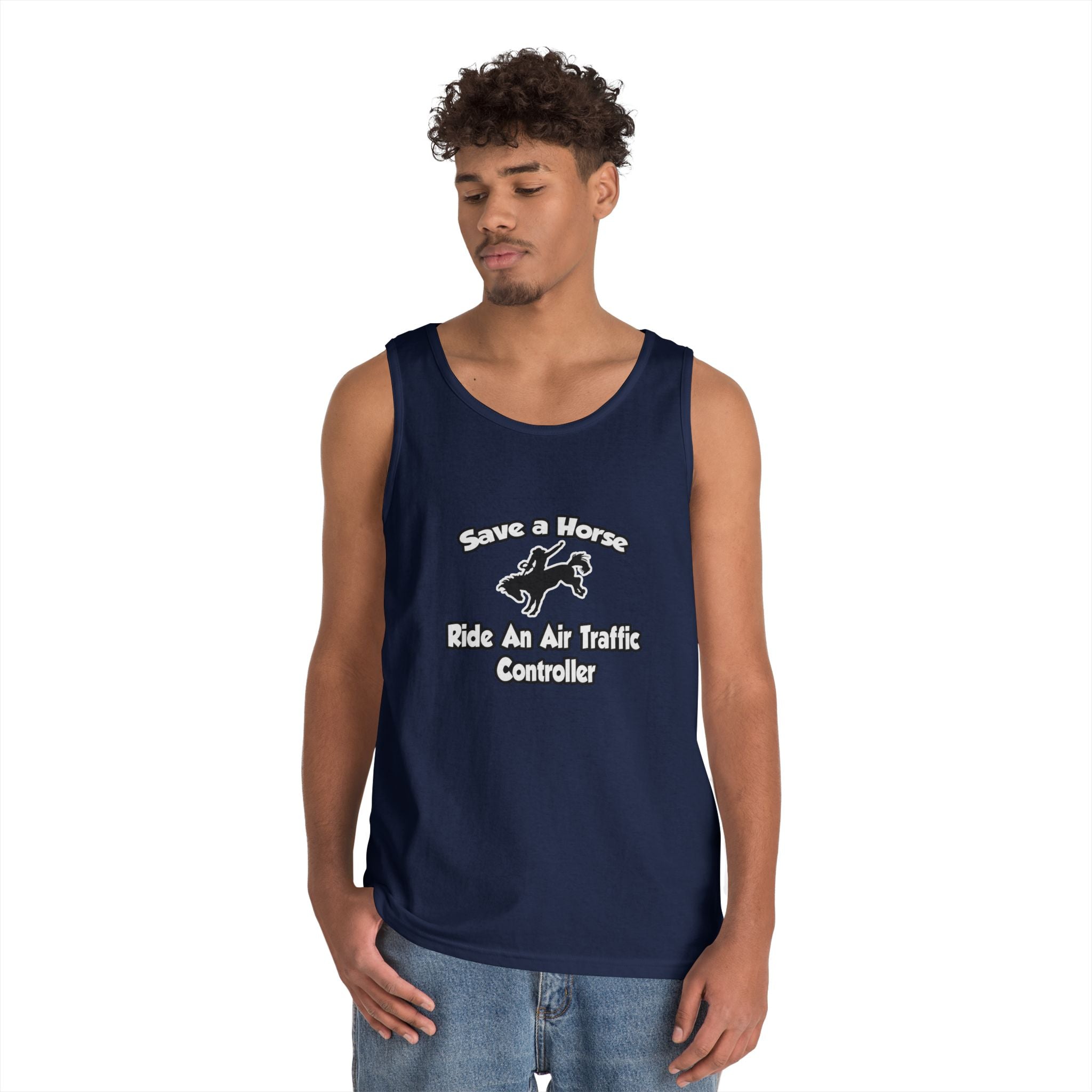 Save a Horse, Ride an Air Traffic Controller - Unisex Heavy Cotton Tank Top