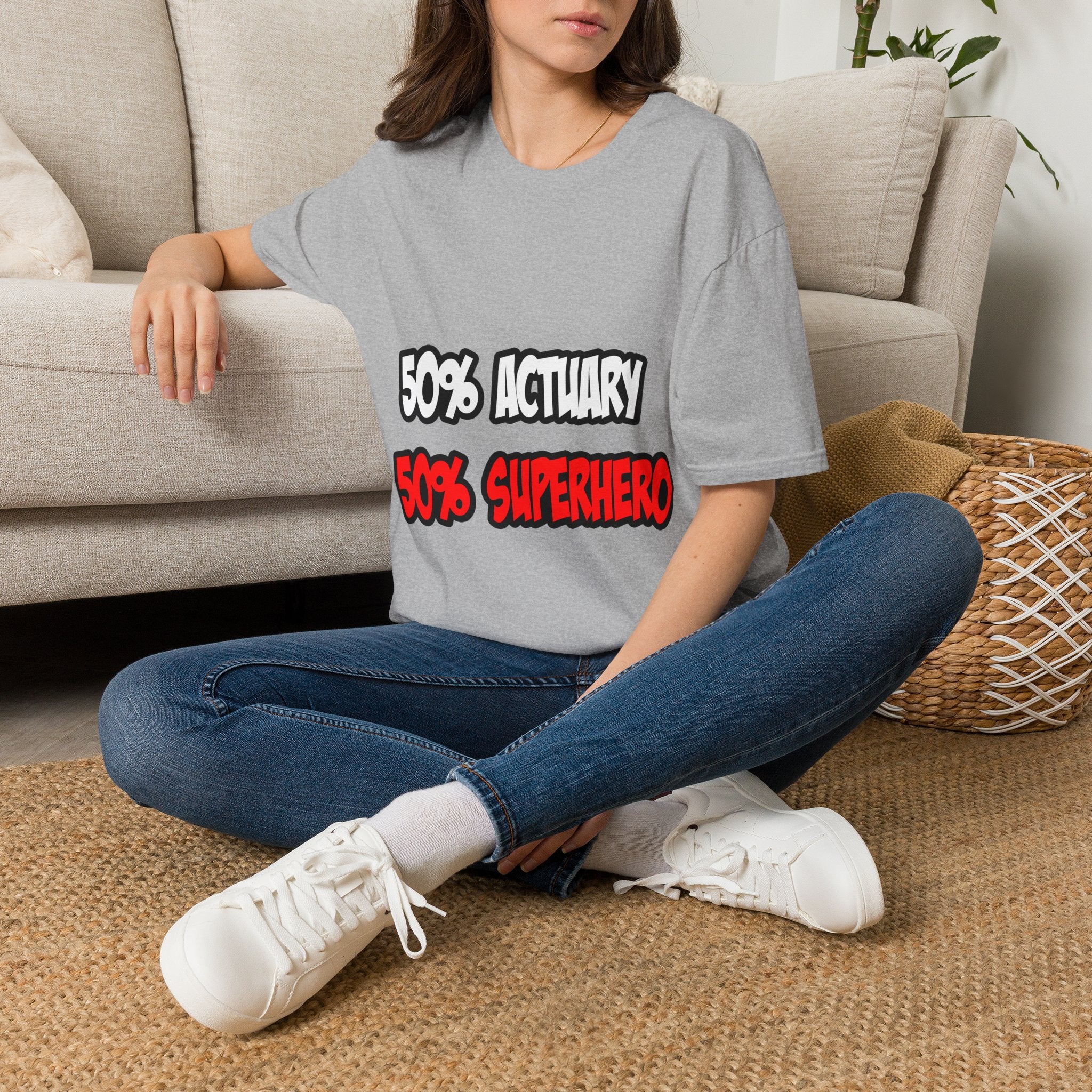 Half Actuary...Half Superhero - Unisex Softstyle T-Shirt