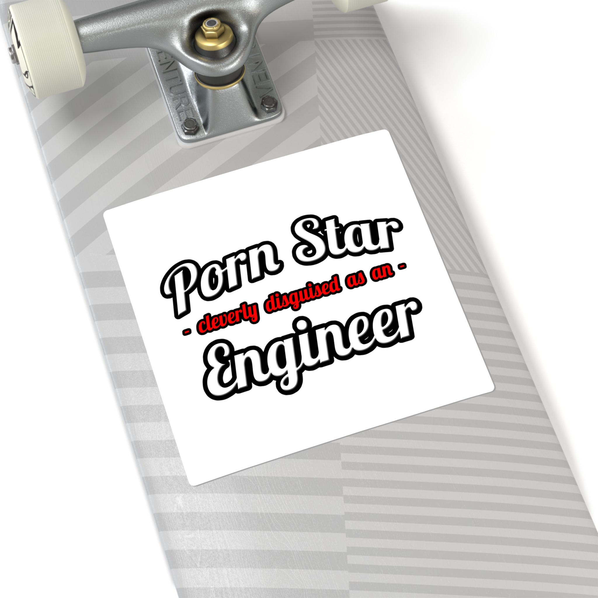 Porn Star...Engineer - Square Stickers