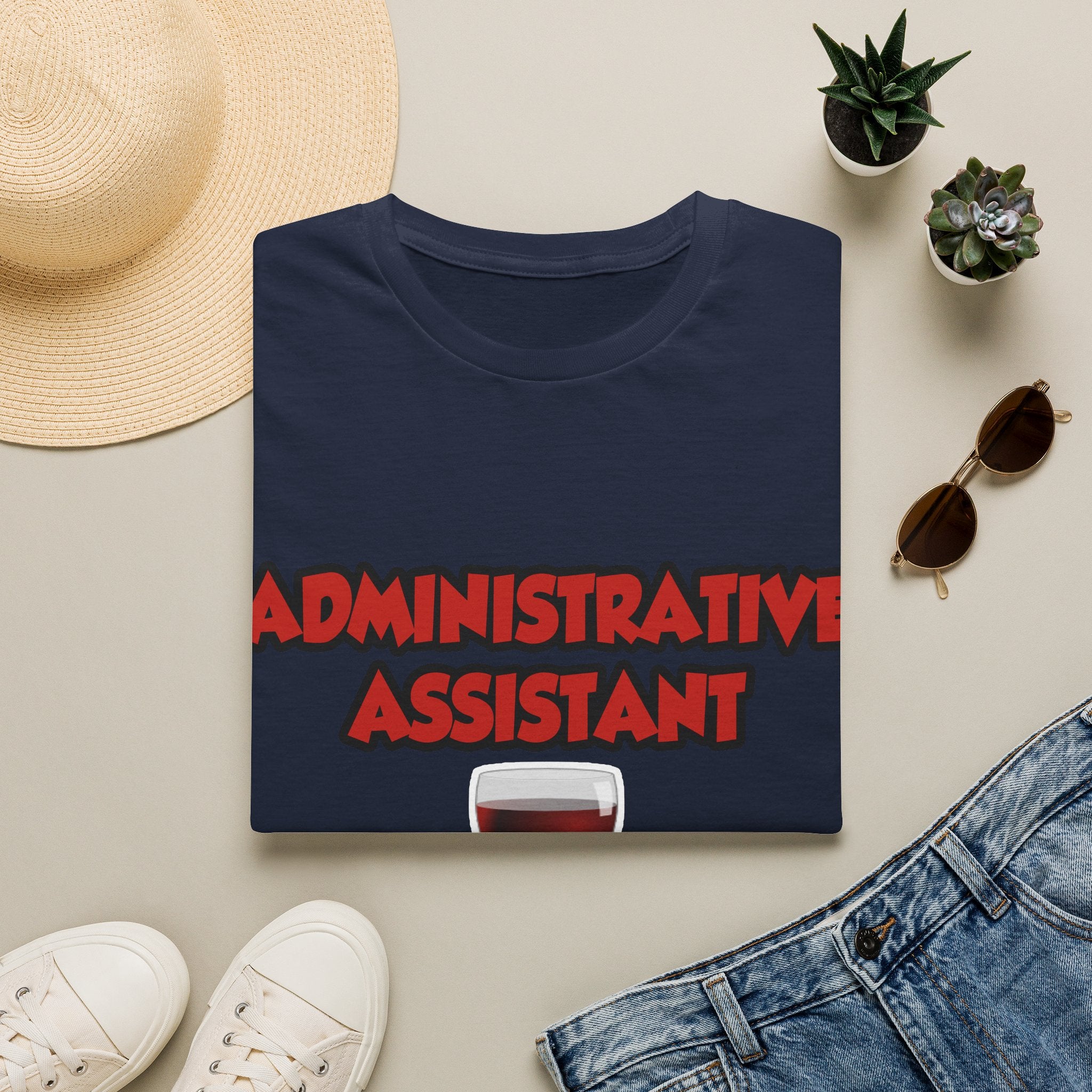 Admin Assistant ... Will Work For Wine - Unisex Softstyle T-Shirt