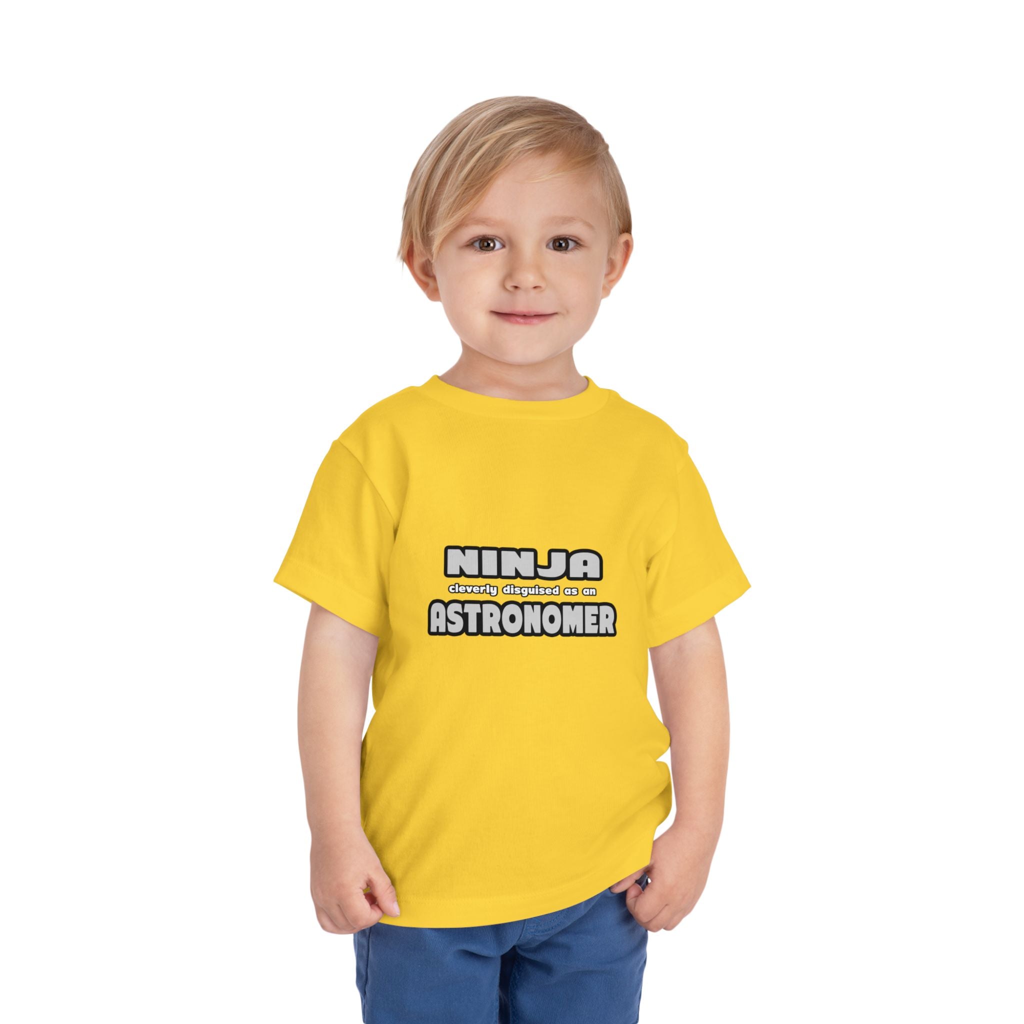 Ninja Cleverly Disguised As An Astronomer - Toddler Short Sleeve Tee