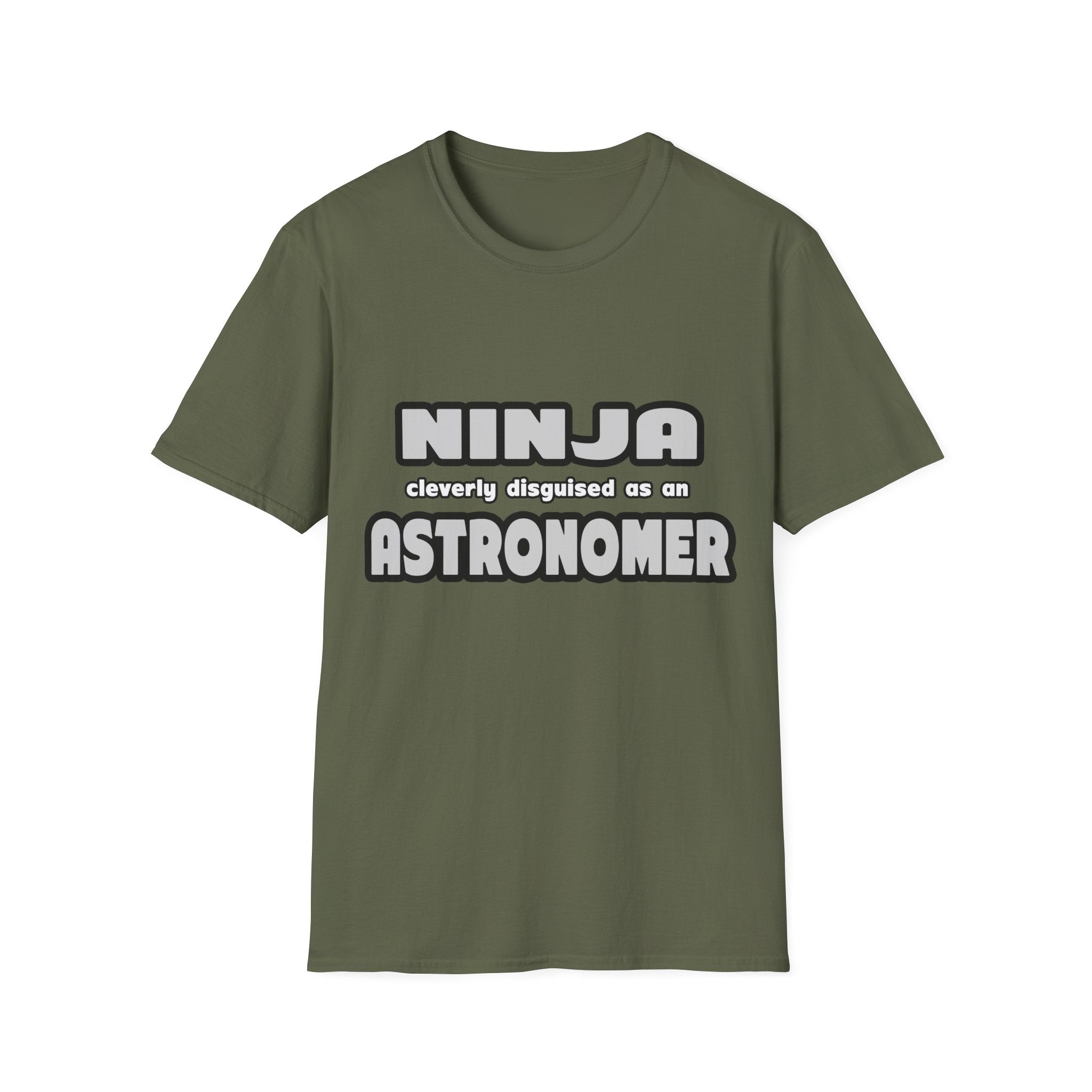 Ninja Cleverly Disguised As An Astronomer - Unisex Softstyle T-Shirt