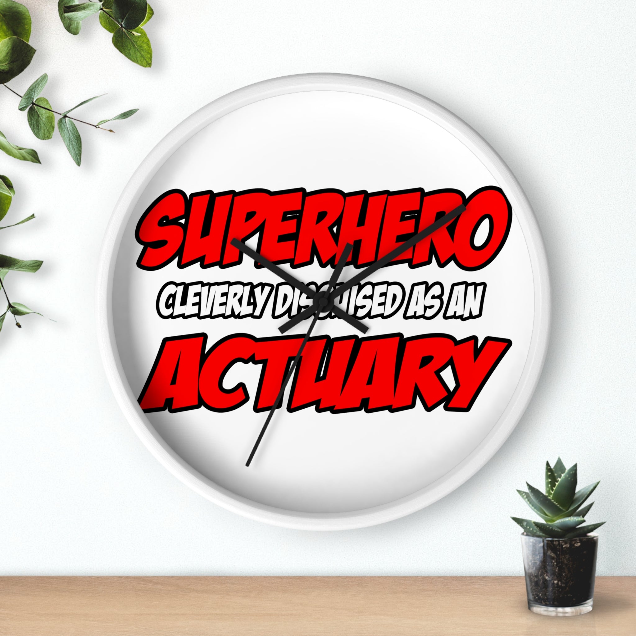 Superhero...Actuary - Wall Clock