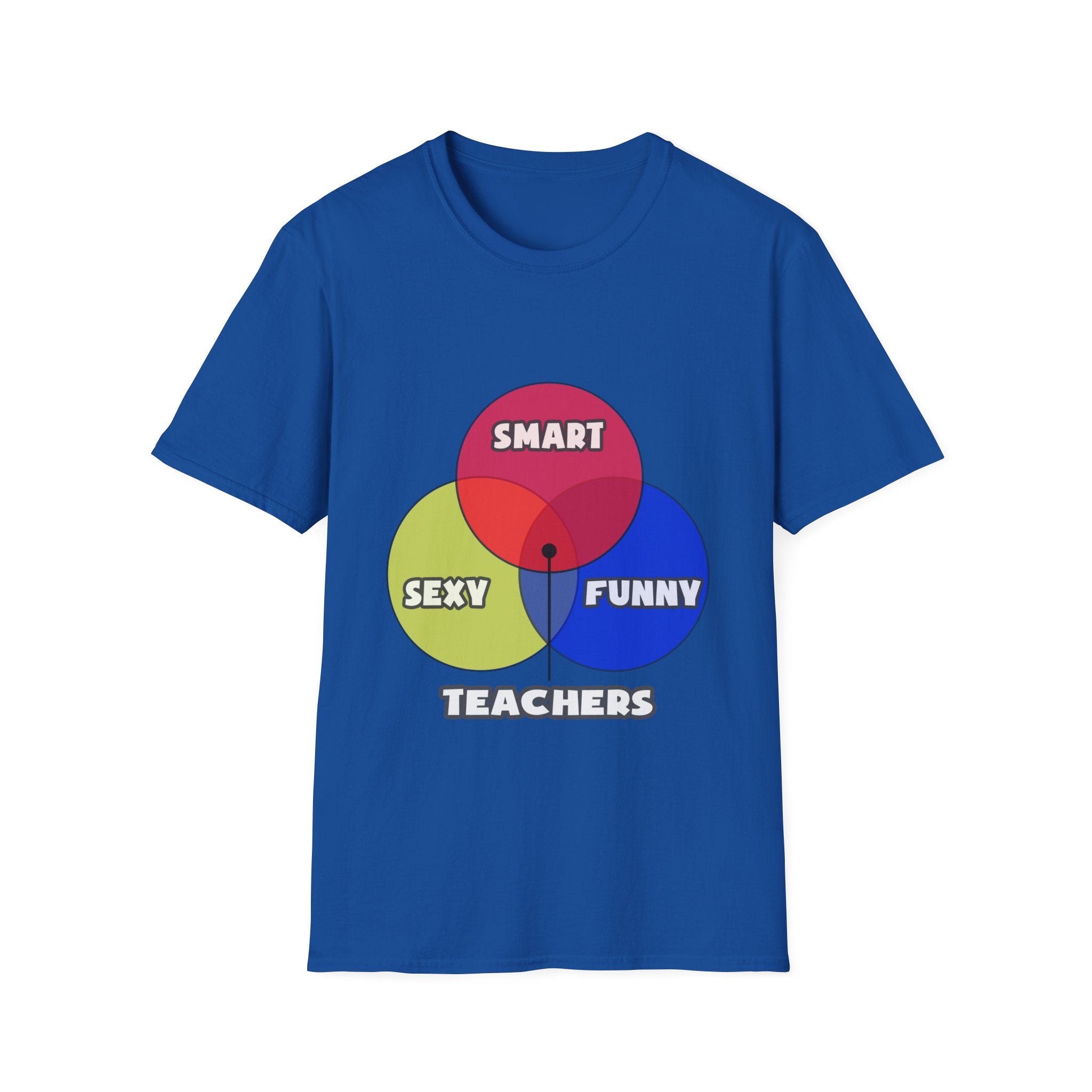 Venn Diagram .. Teachers - Unisex Softstyle T-Shirt