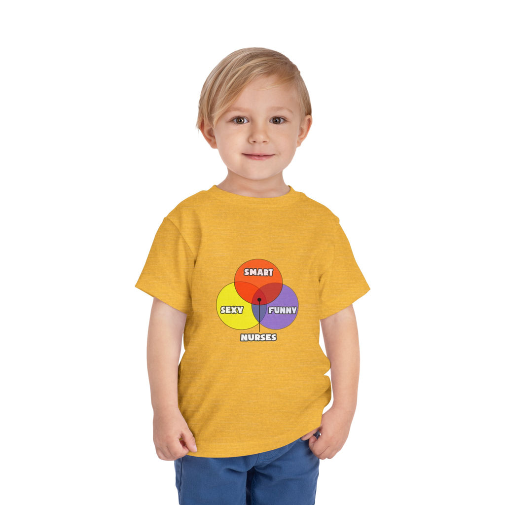 Venn Diagram .. Nurses - Toddler Short Sleeve Tee