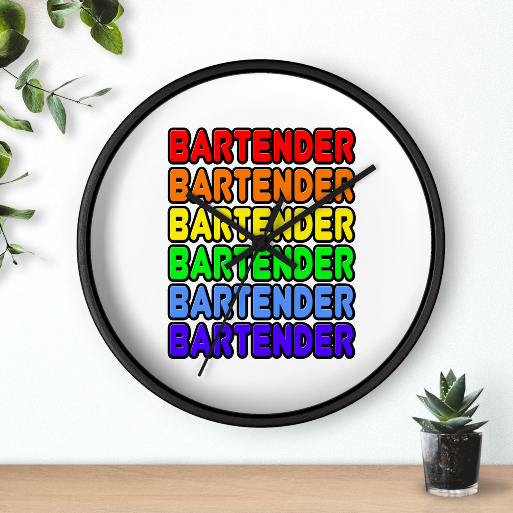 Rainbow Bartender - Wall Clock