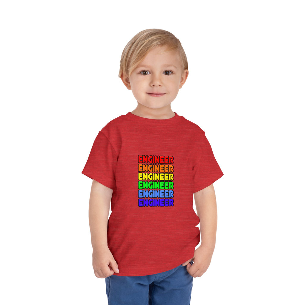 Rainbow Engineer - Toddler Short Sleeve Tee