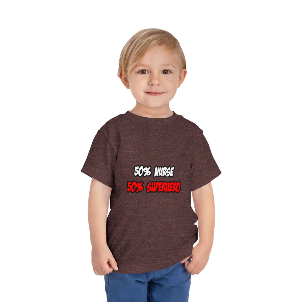 Half Nurse...Half Superhero - Toddler Short Sleeve Tee