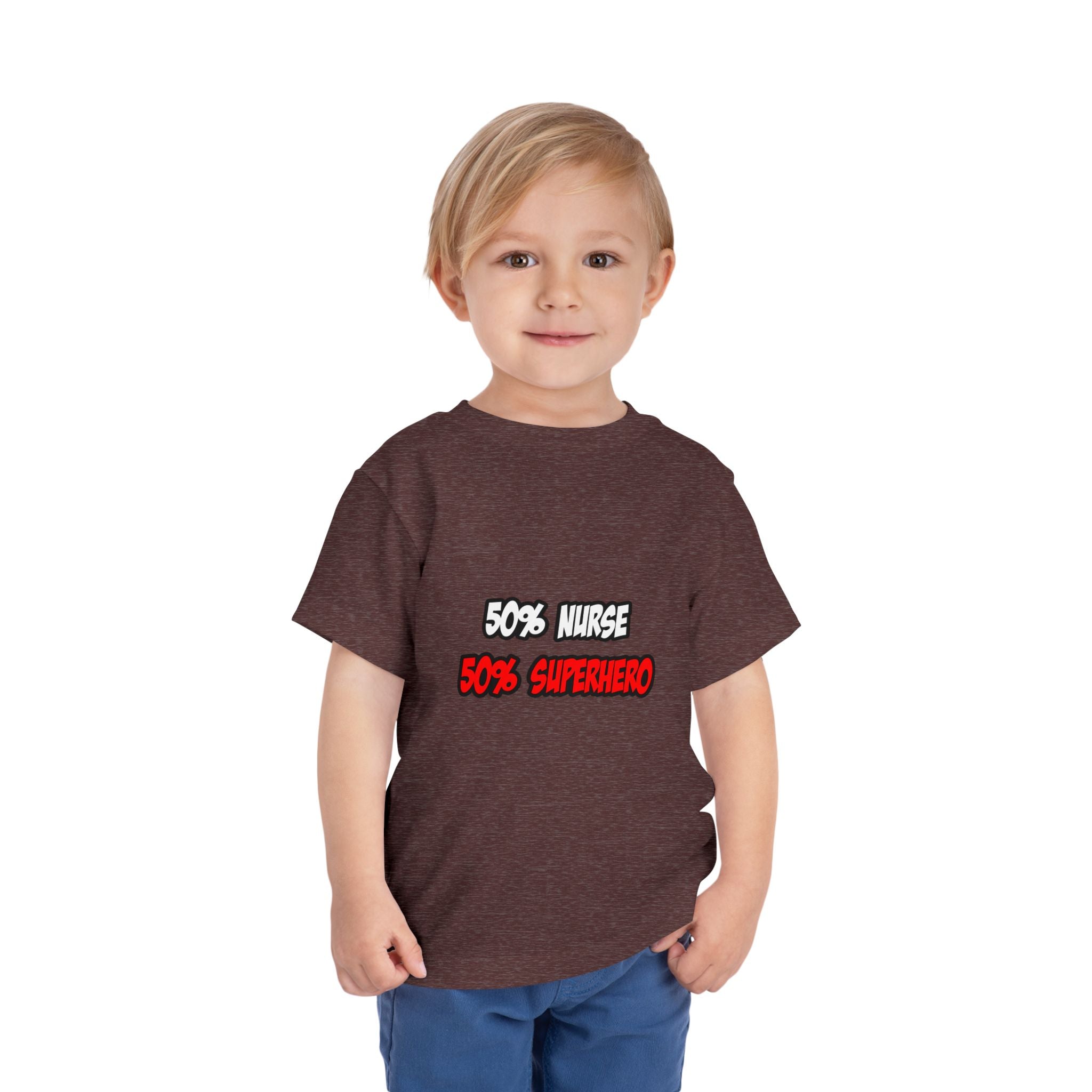Half Nurse...Half Superhero - Toddler Short Sleeve Tee