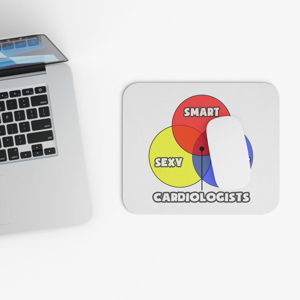 Venn Diagram .. Cardiologists - Mouse Pad (Rectangle)