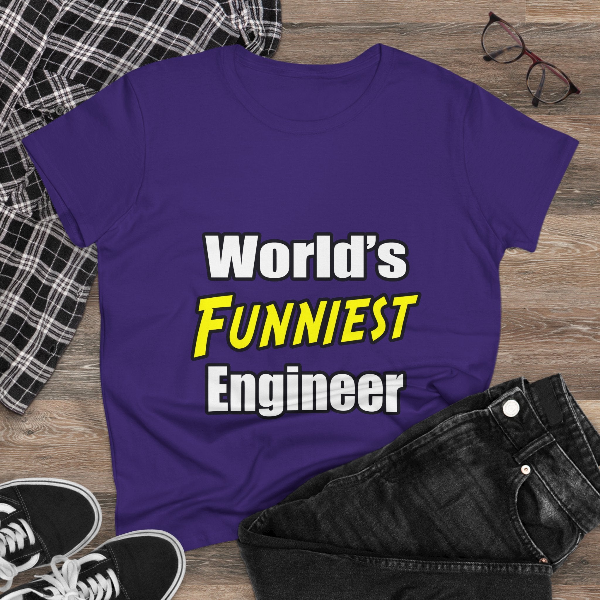 World's Funniest Engineer - Women's Midweight Cotton Tee