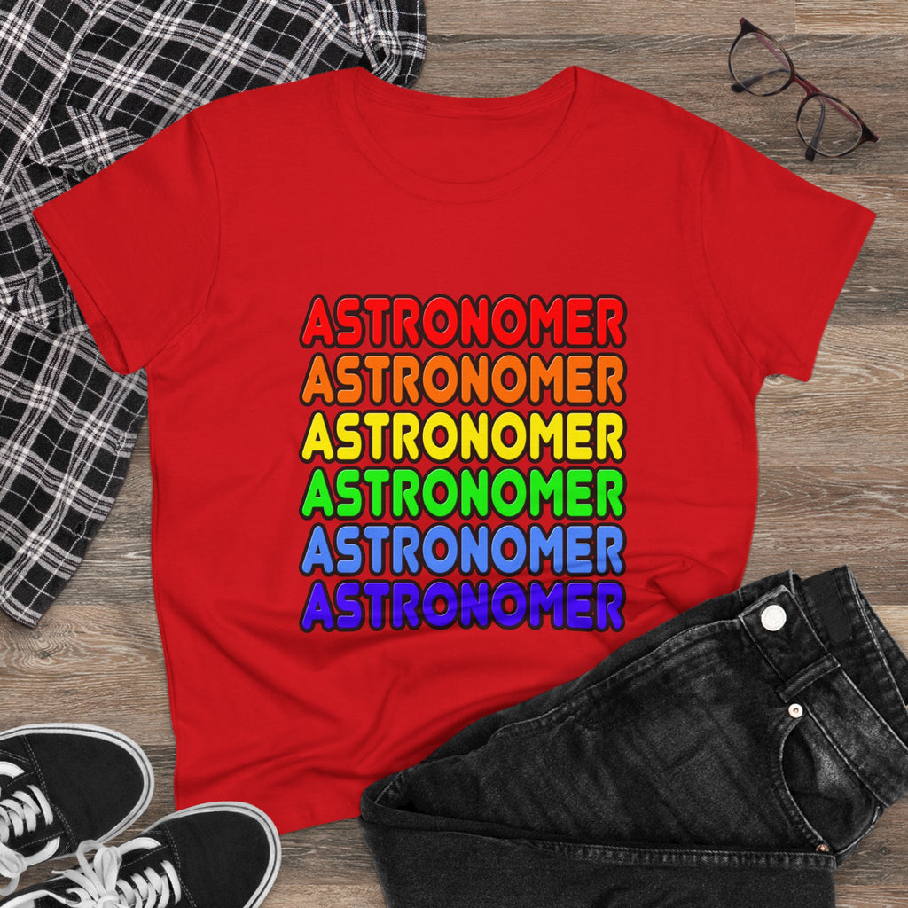 Rainbow Astronomer - Women's Midweight Cotton Tee