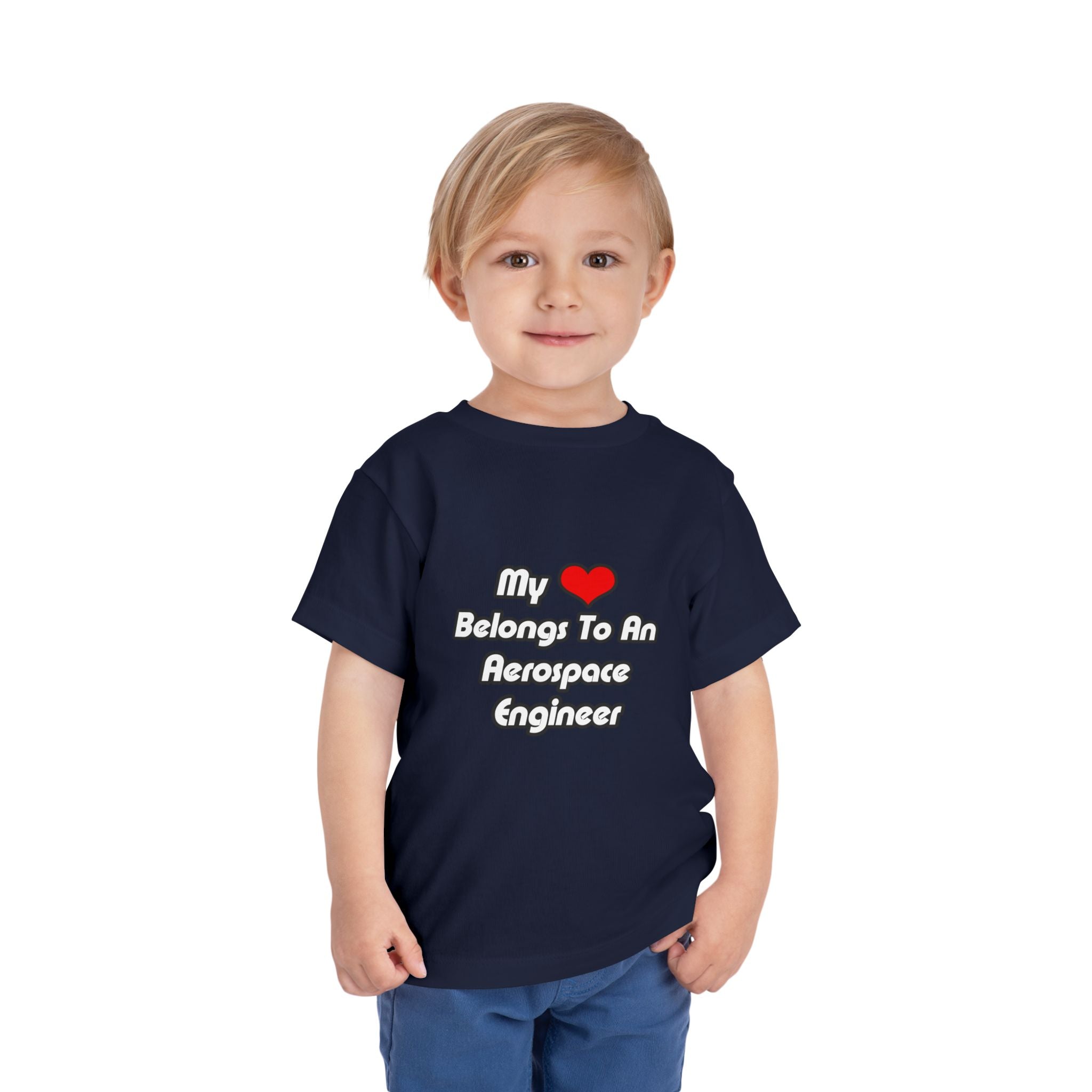 My Heart Belongs To An Aerospace Engineer - Toddler Short Sleeve Tee
