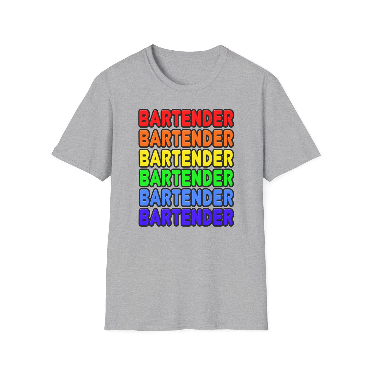 Rainbow Bartender - Unisex Softstyle T-Shirt