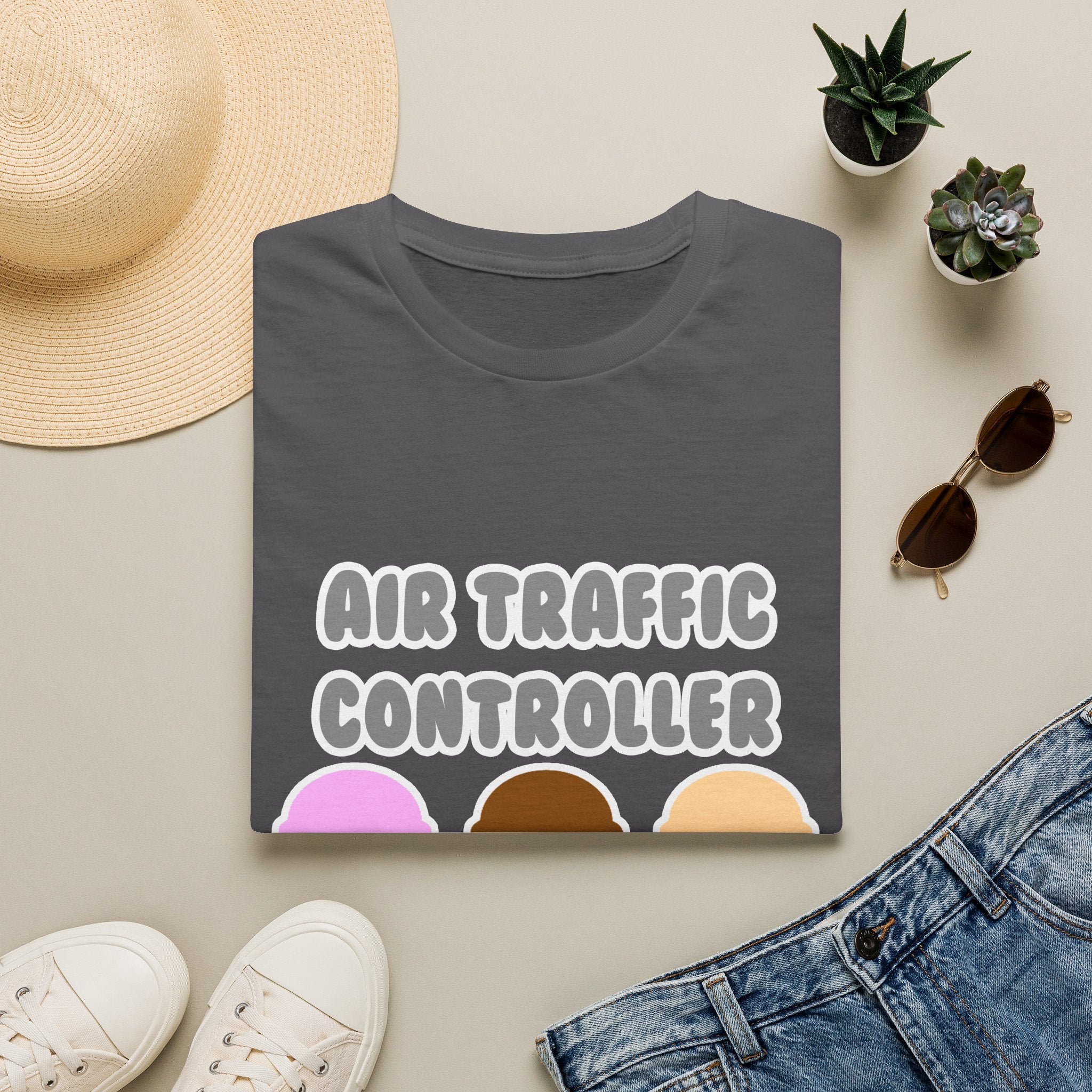 Air Traffic Controller ... Will Work For Ice Cream - Unisex Softstyle T-Shirt