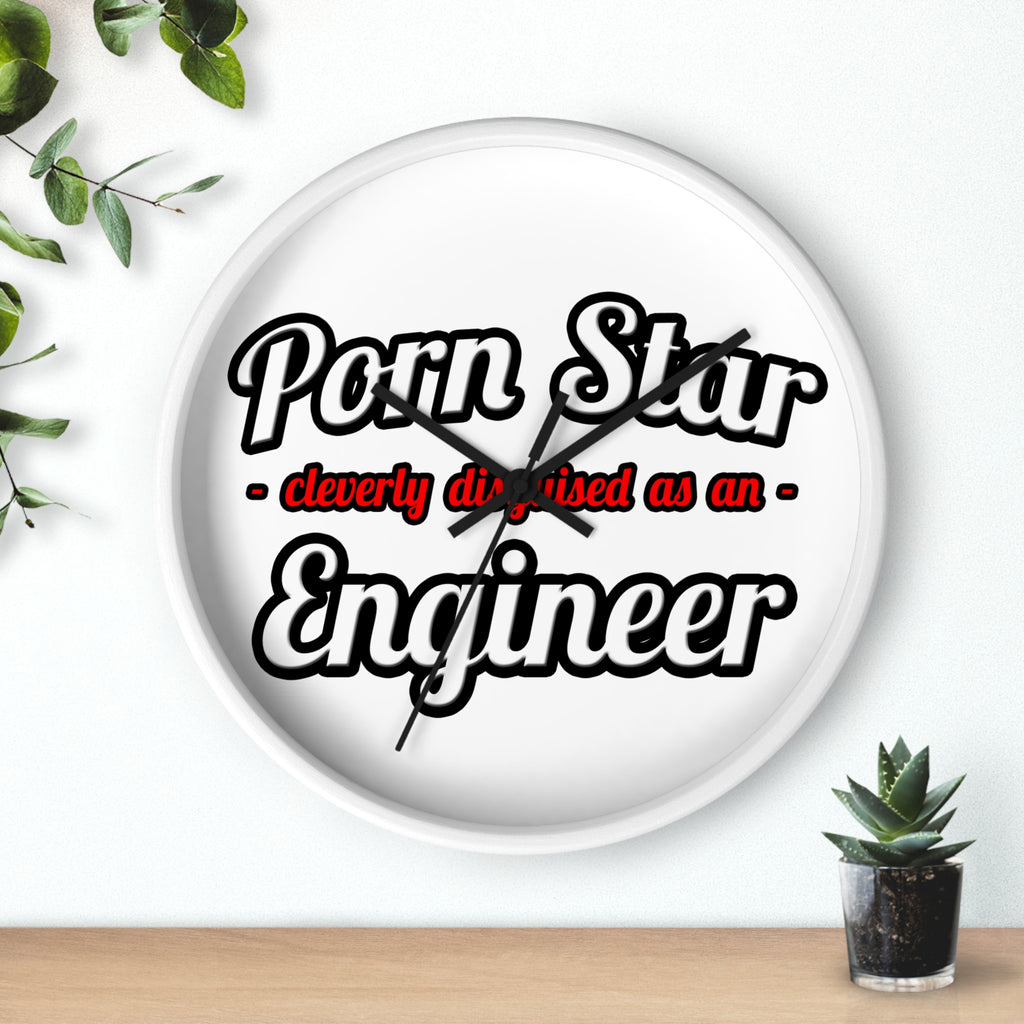 Porn Star...Engineer - Wall Clock
