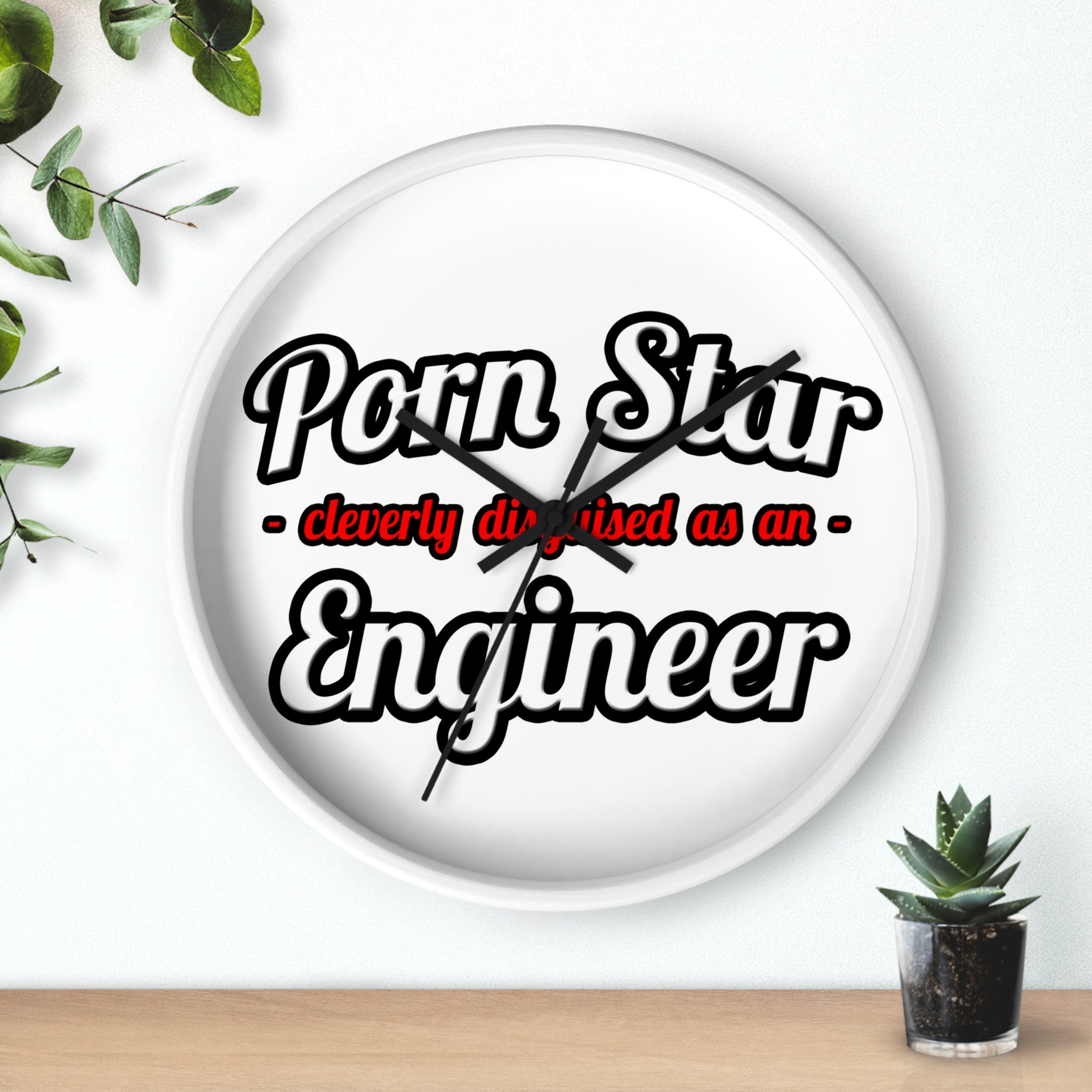Porn Star...Engineer - Wall Clock