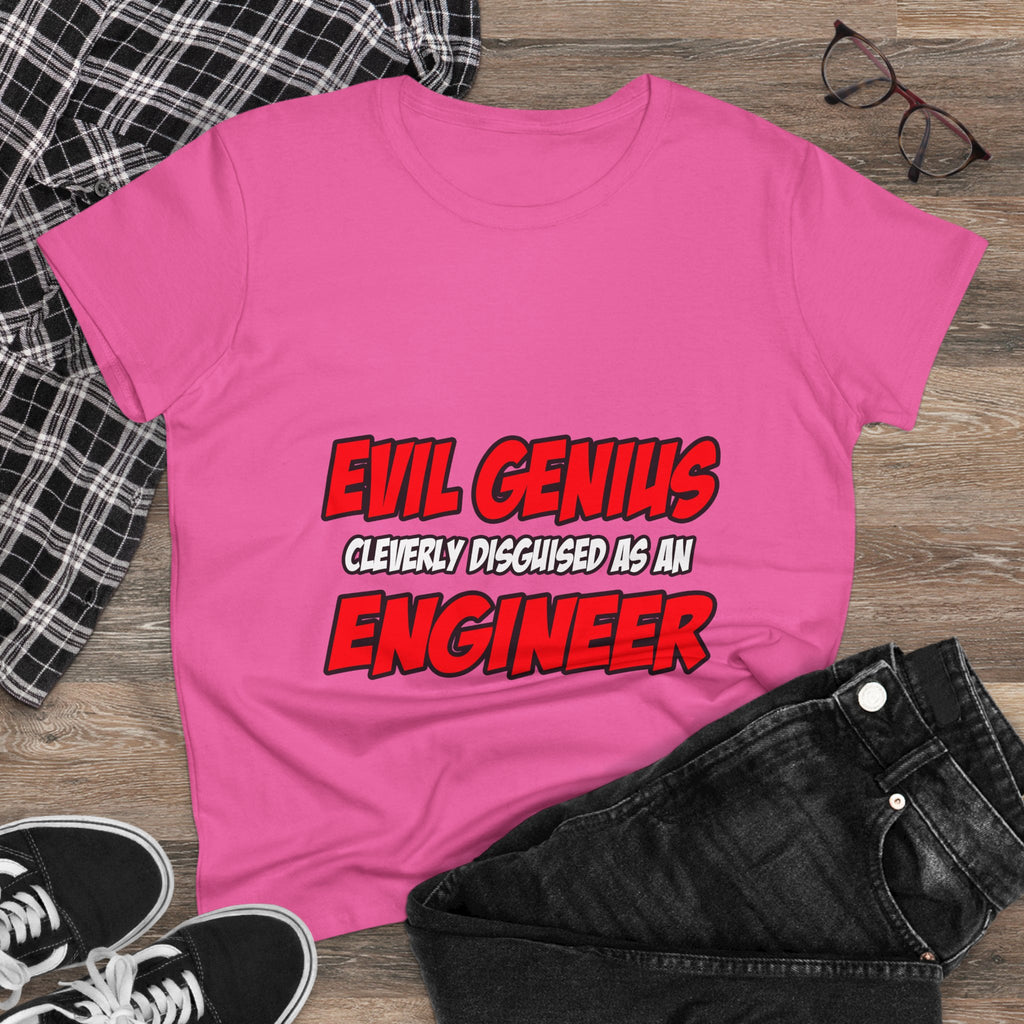 Evil Genius...Engineer - Women's Midweight Cotton Tee