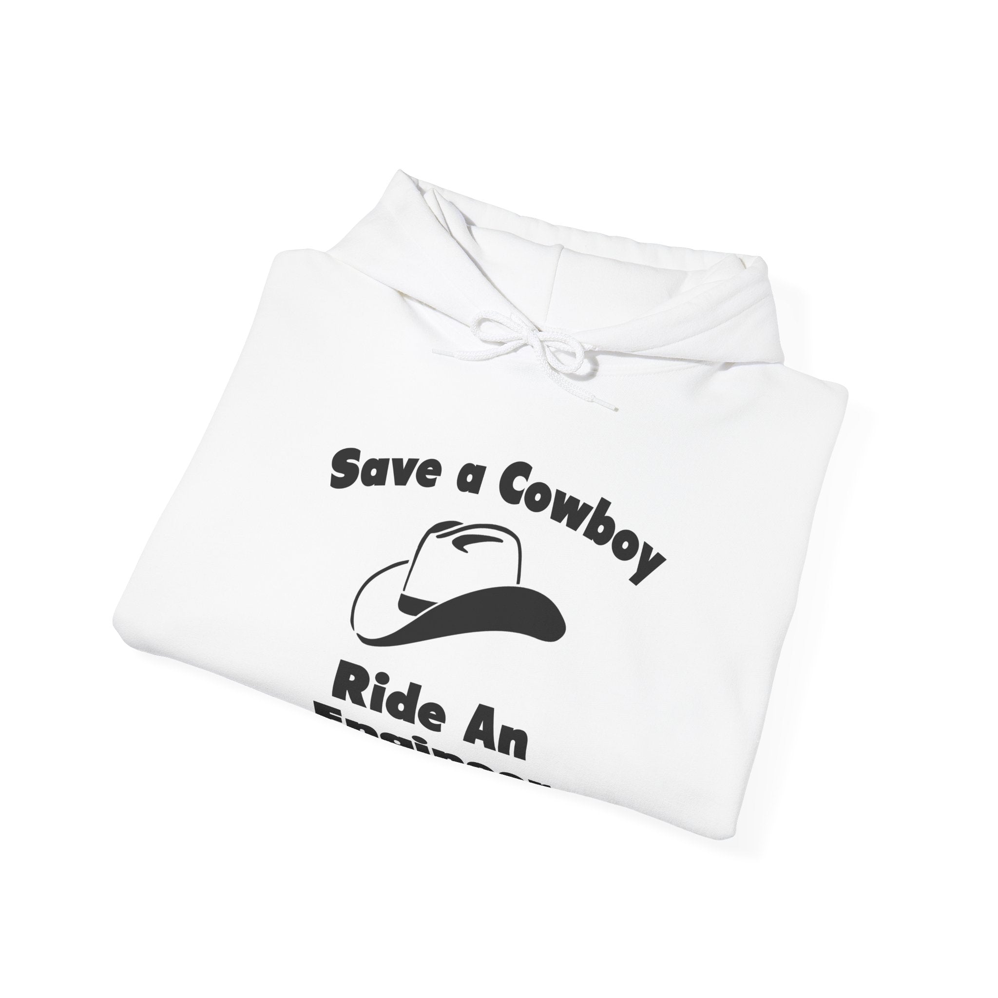 Save a Cowboy .. Ride an Engineer - Unisex Heavy Blend™ Hooded Sweatshirt