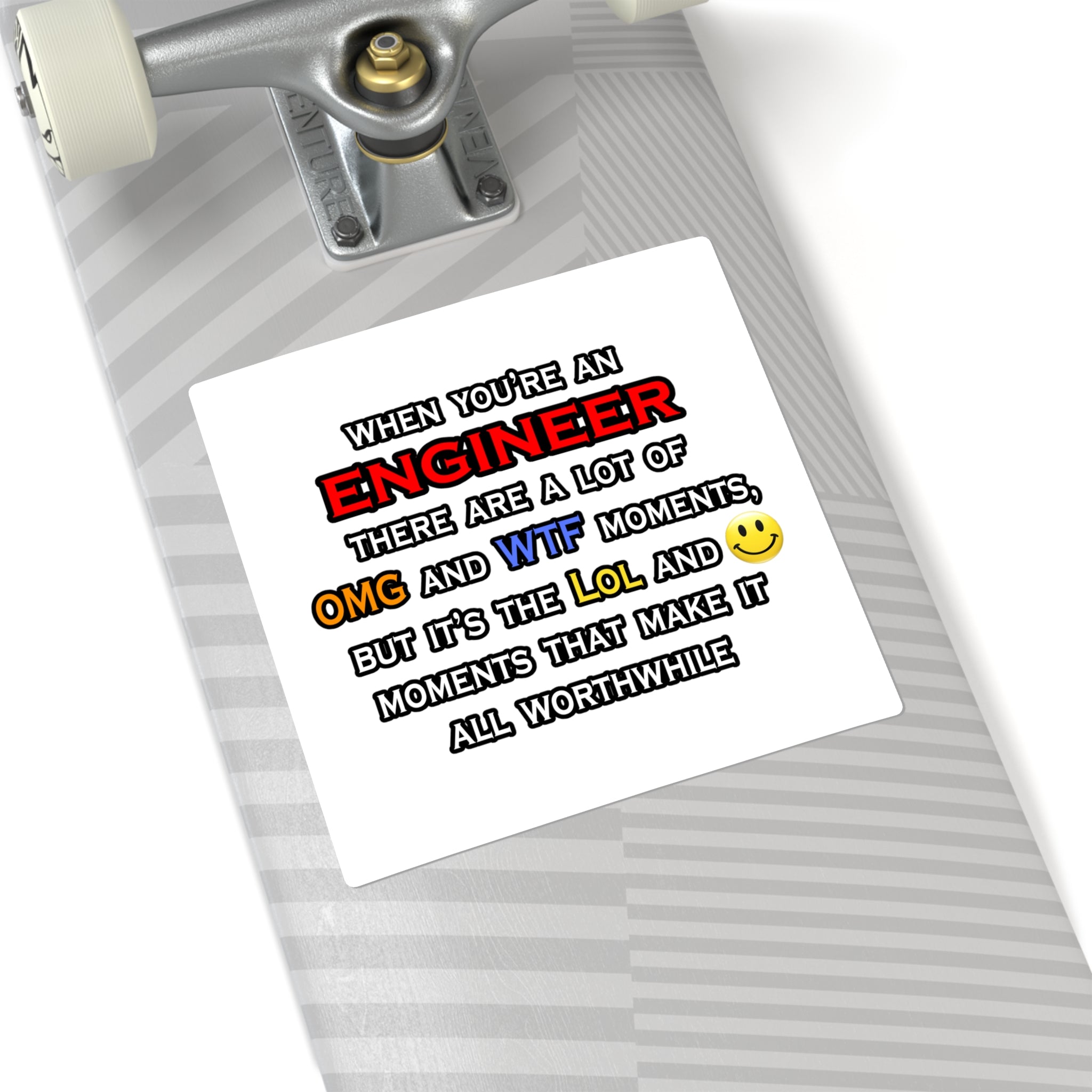 Engineer ... OMG WTF LOL - Square Stickers