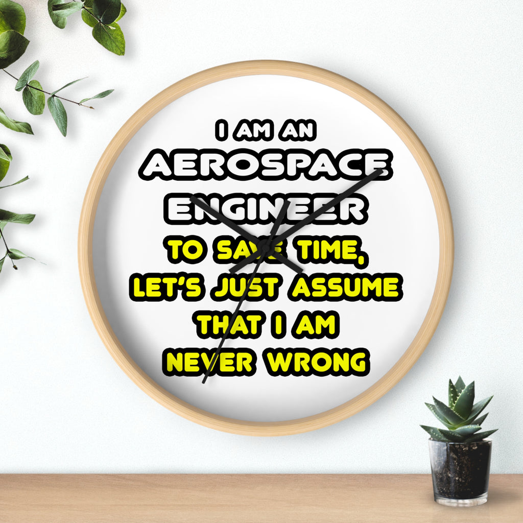 Funny Aerospace Engineer T Shirts and Gifts - Wall Clock