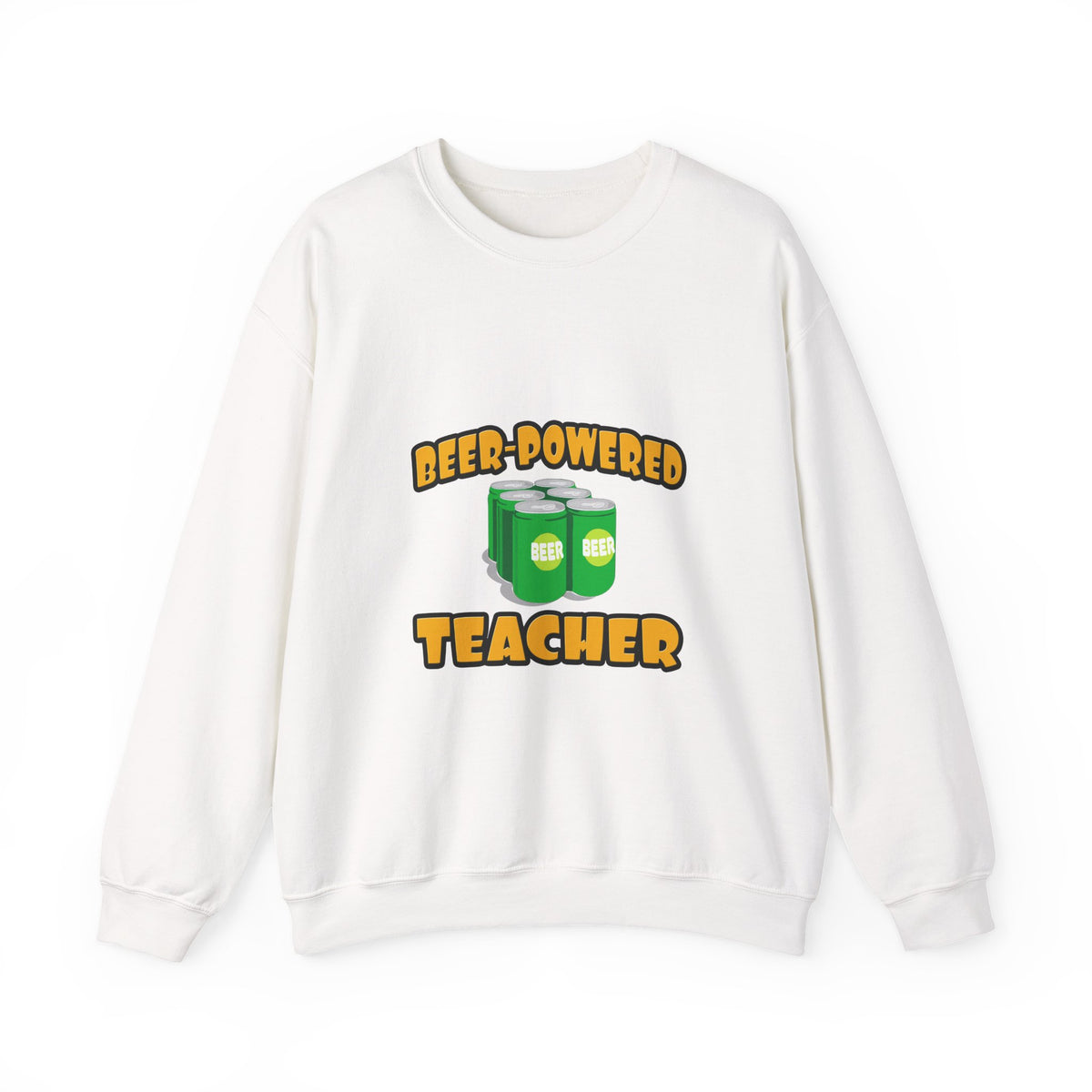 Beer Powered Teacher - Unisex Heavy Blend™ Crewneck Sweatshirt