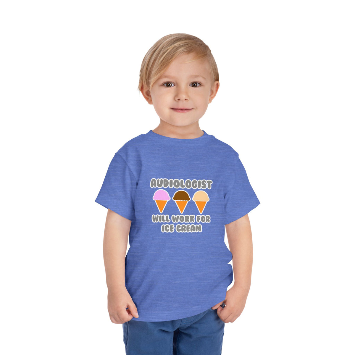 Audiologist ... Will Work For Ice Cream - Toddler Short Sleeve Tee