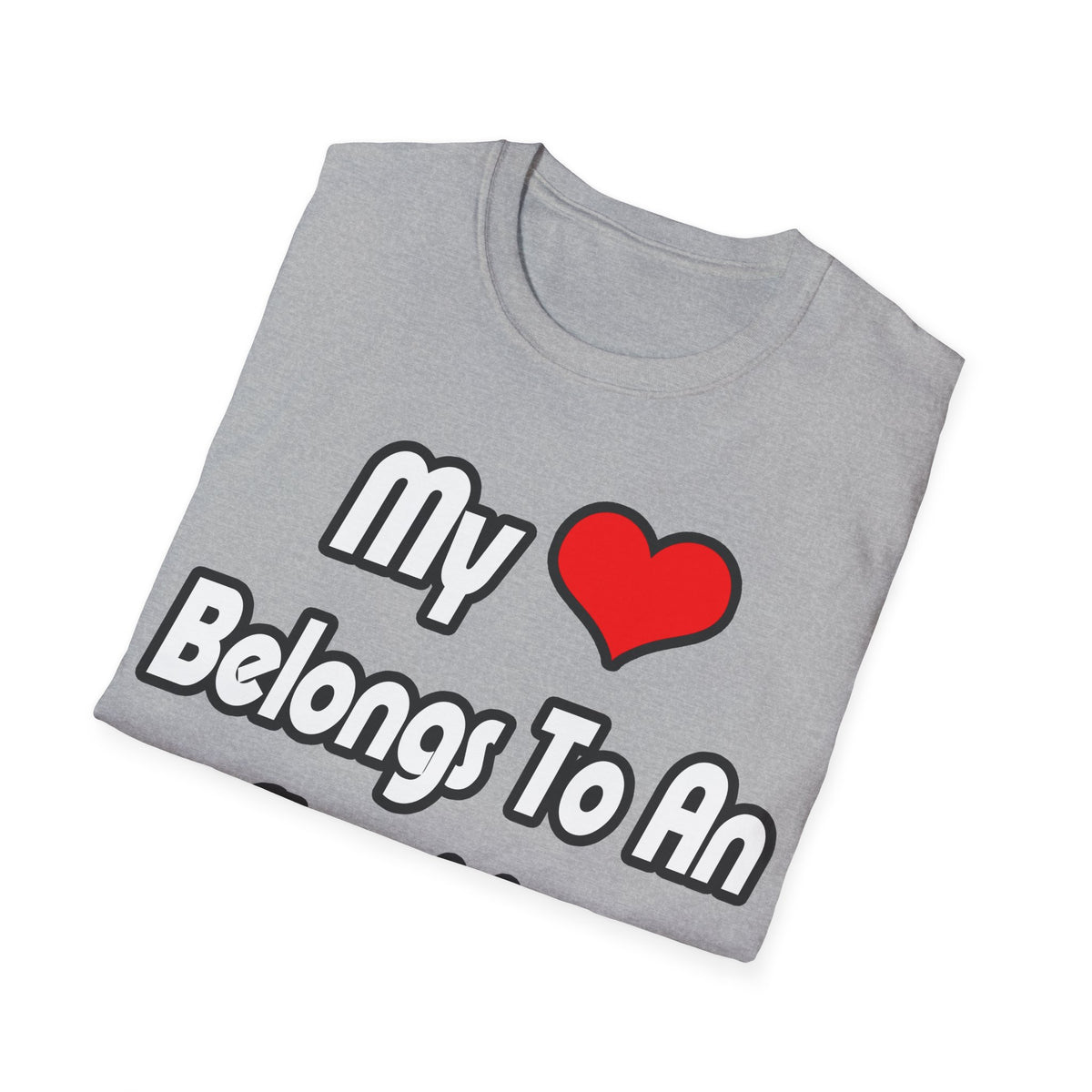My Heart Belongs To An Electrician - Unisex Softstyle T-Shirt