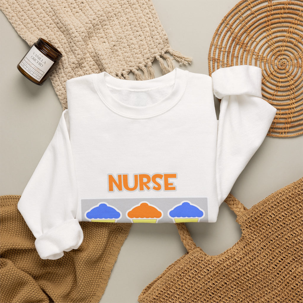 Nurse ... Will Work For Cupcakes - Unisex Heavy Blend™ Crewneck Sweatshirt