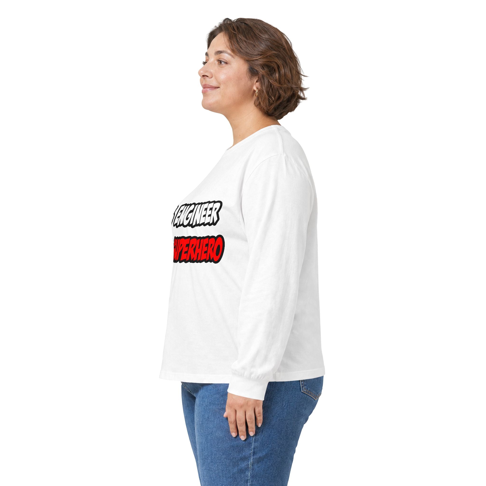 Half Engineer...Half Superhero - Unisex Ultra Cotton Long Sleeve Tee