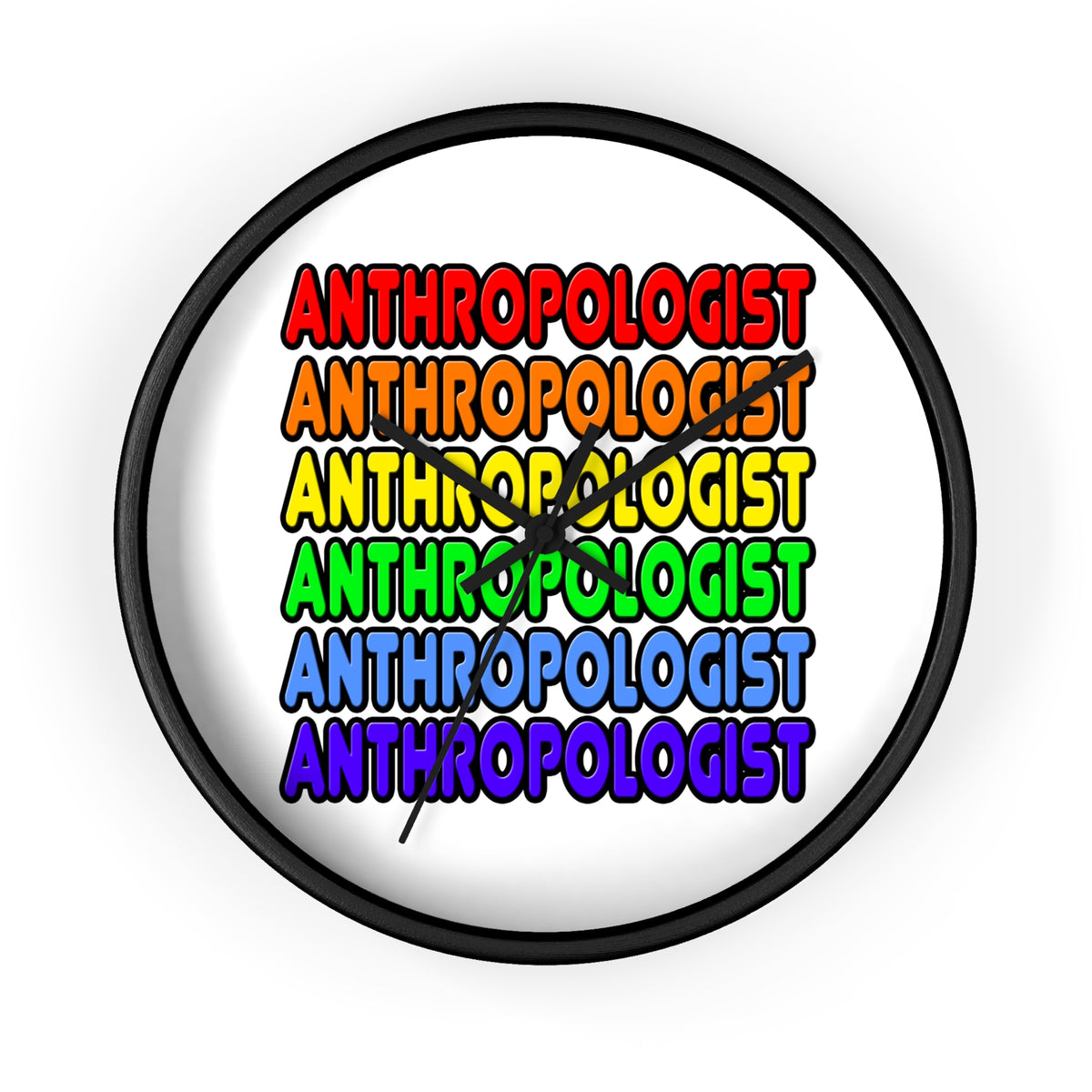 Rainbow Anthropologist - Wall Clock