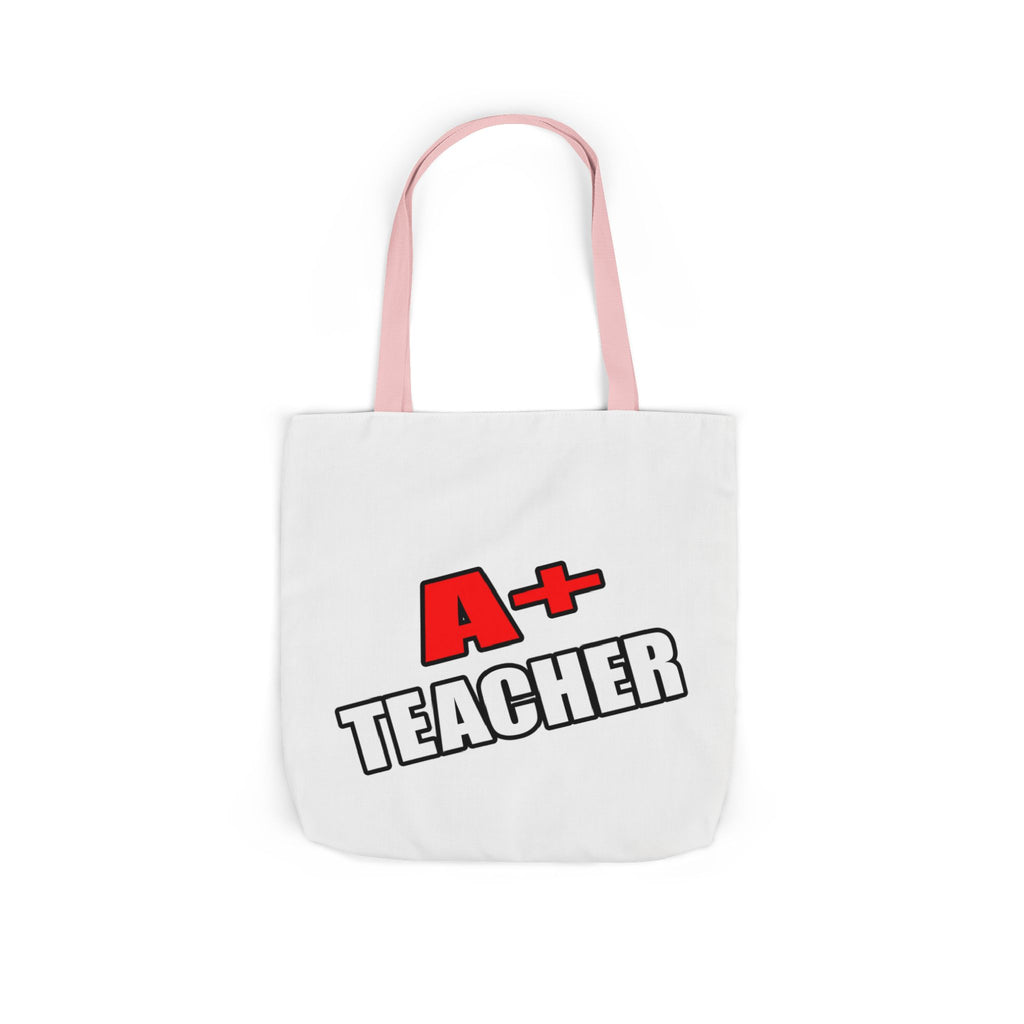 a plus teacher - Canvas Tote Bag, 5-Color Straps