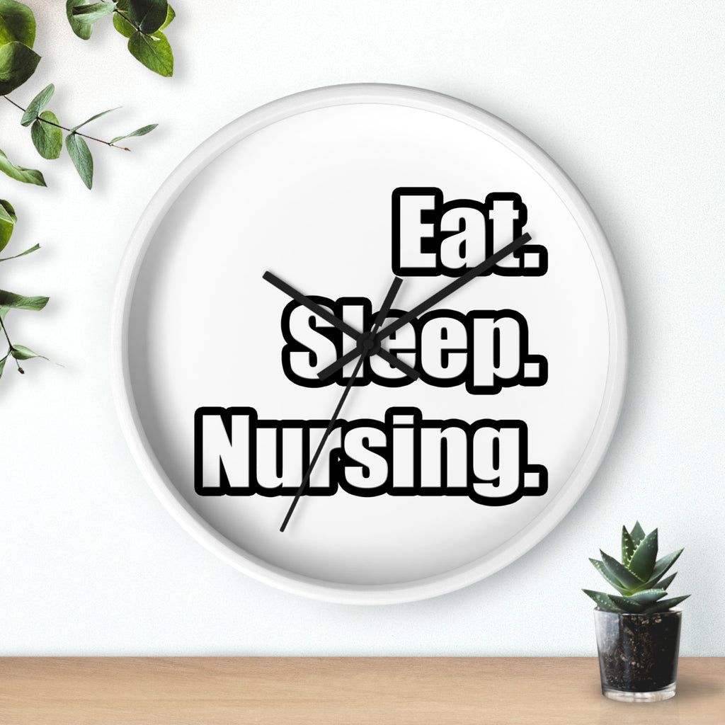 Eat. Sleep. Nursing. - Wall Clock