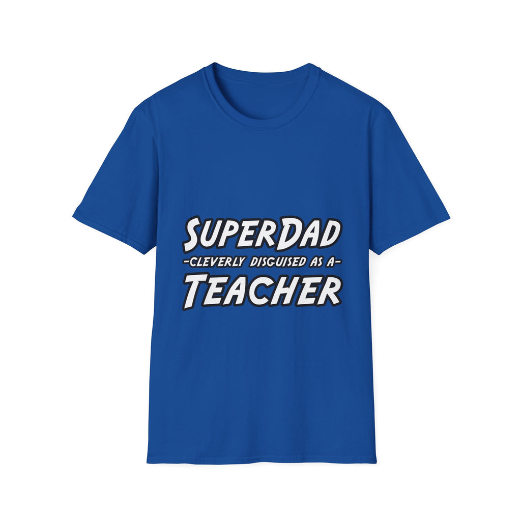 superdad dark teacher - Unisex Softstyle T-Shirt