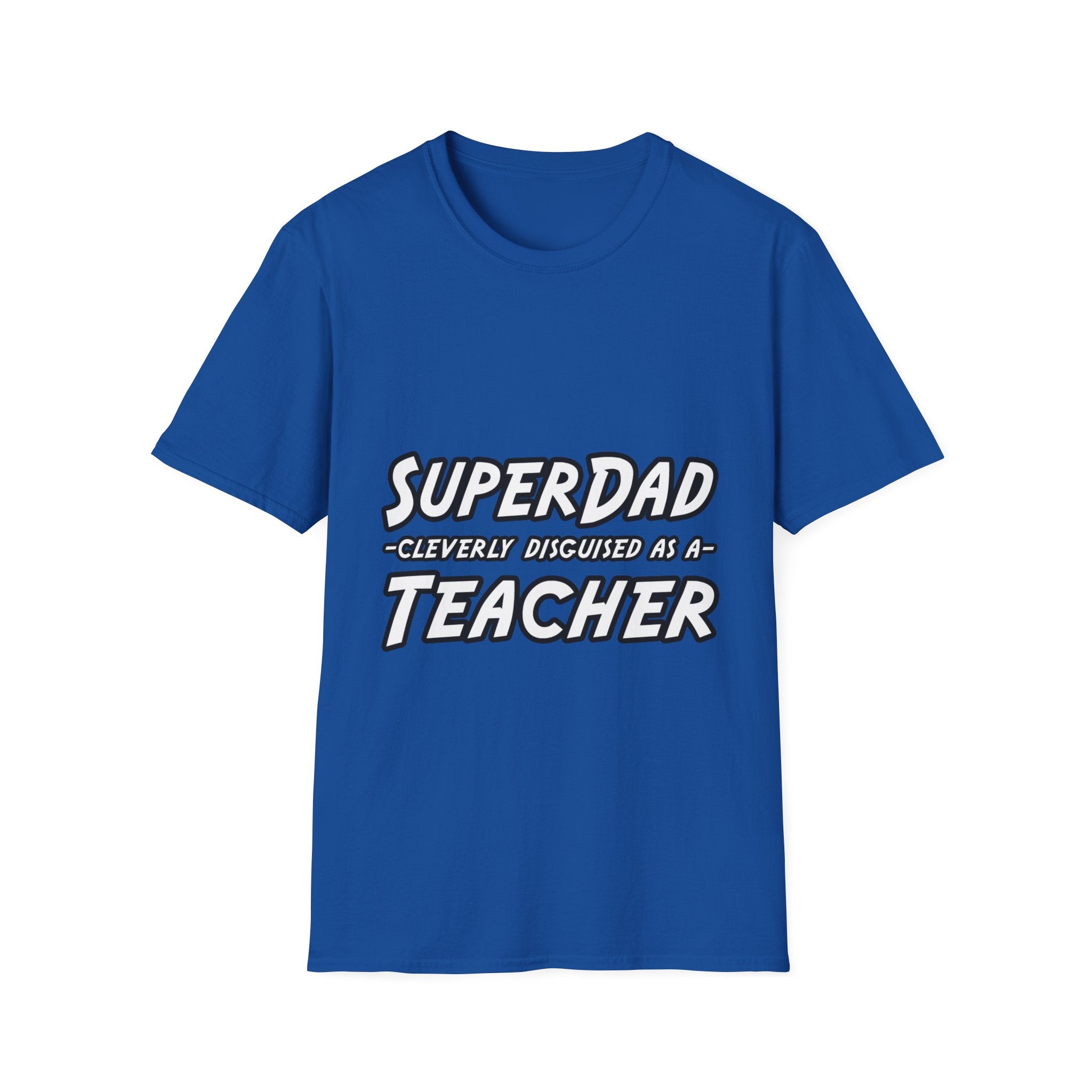 superdad dark teacher - Unisex Softstyle T-Shirt