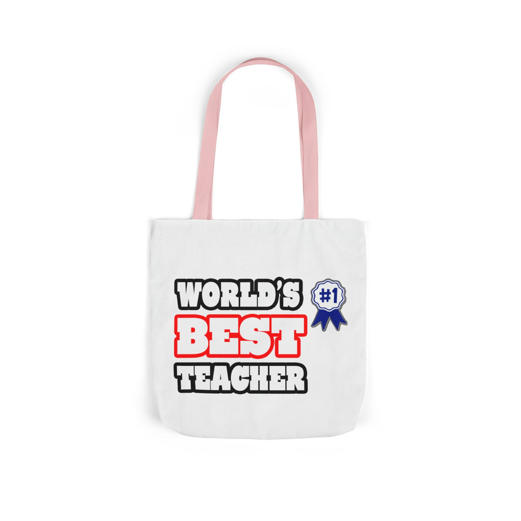 World's Best Teacher - Canvas Tote Bag, 5-Color Straps