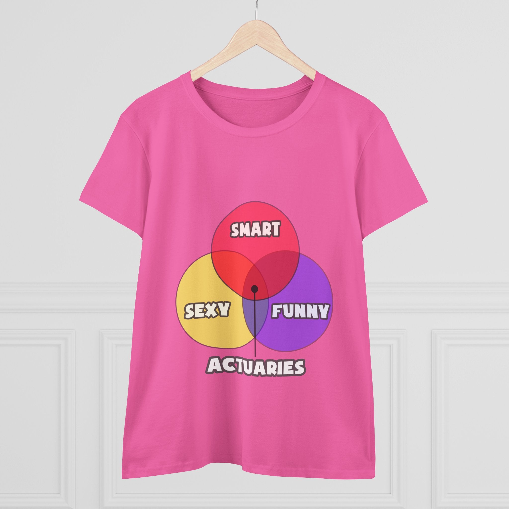 Venn Diagram .. Actuaries - Women's Midweight Cotton Tee