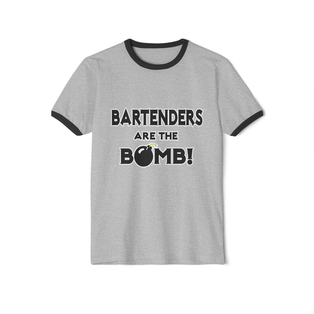 Bartenders Are The Bomb! - Unisex Cotton Ringer T-Shirt
