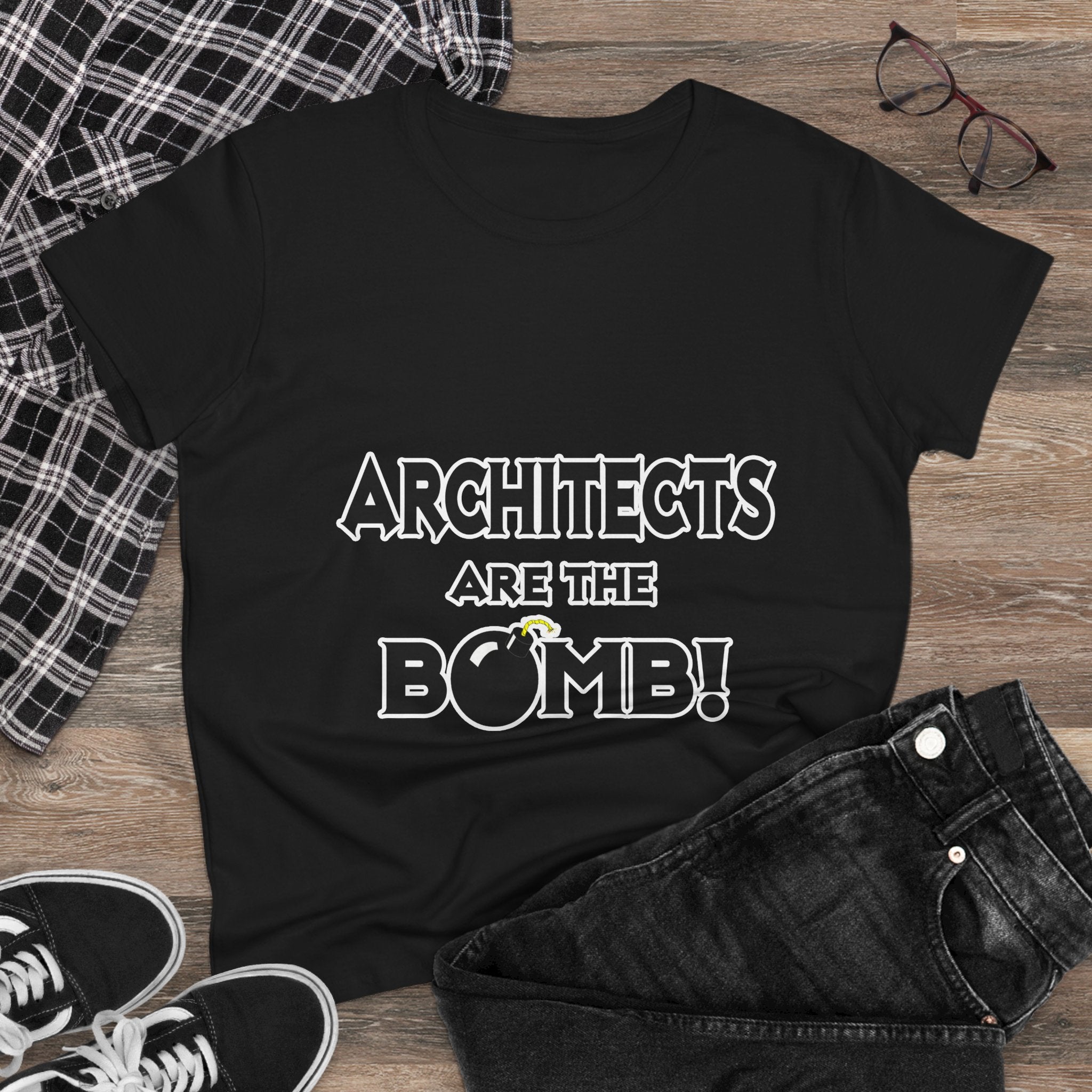 Architects Are The Bomb! - Women's Midweight Cotton Tee
