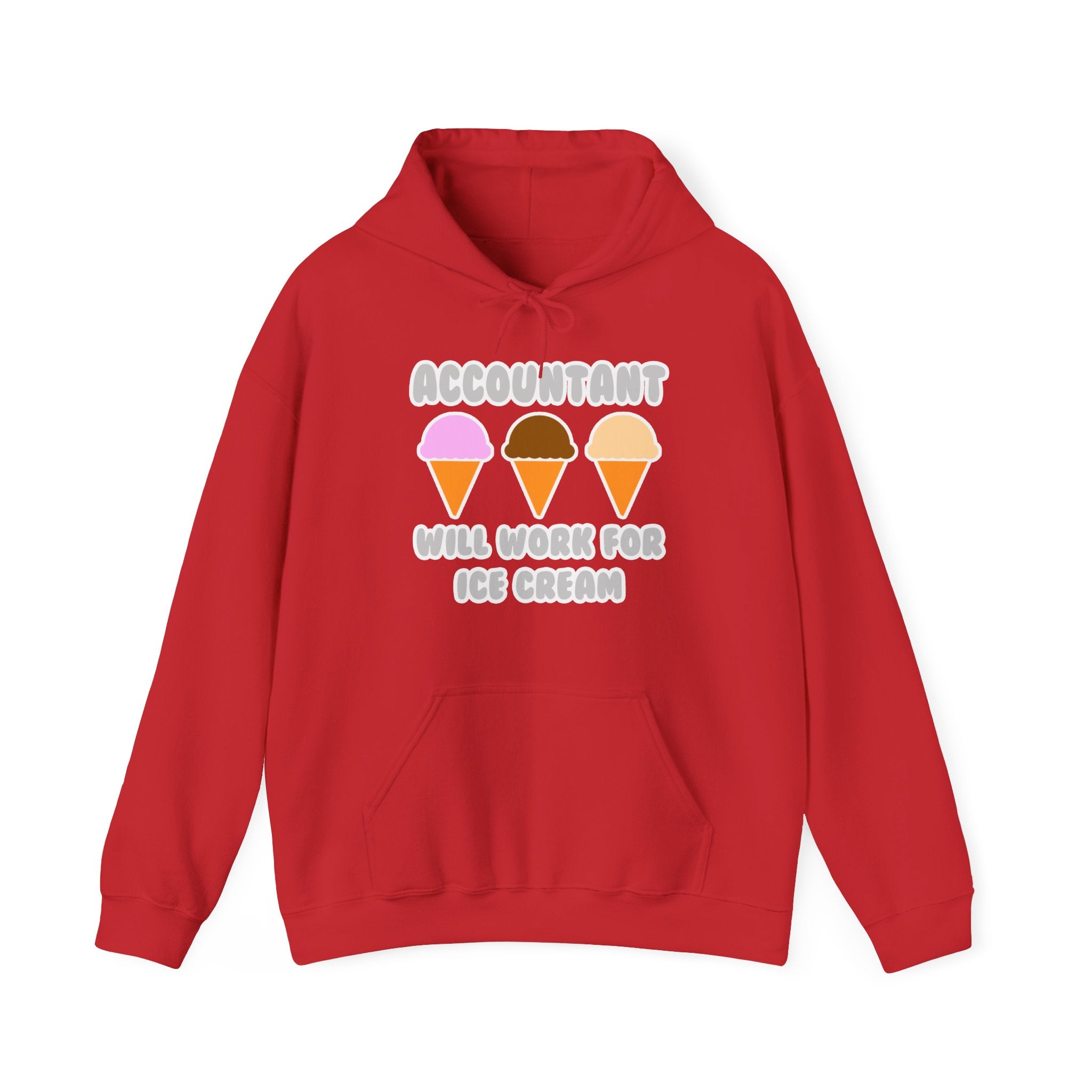 Accountant ... Will Work For Ice Cream - Unisex Heavy Blend™ Hooded Sweatshirt