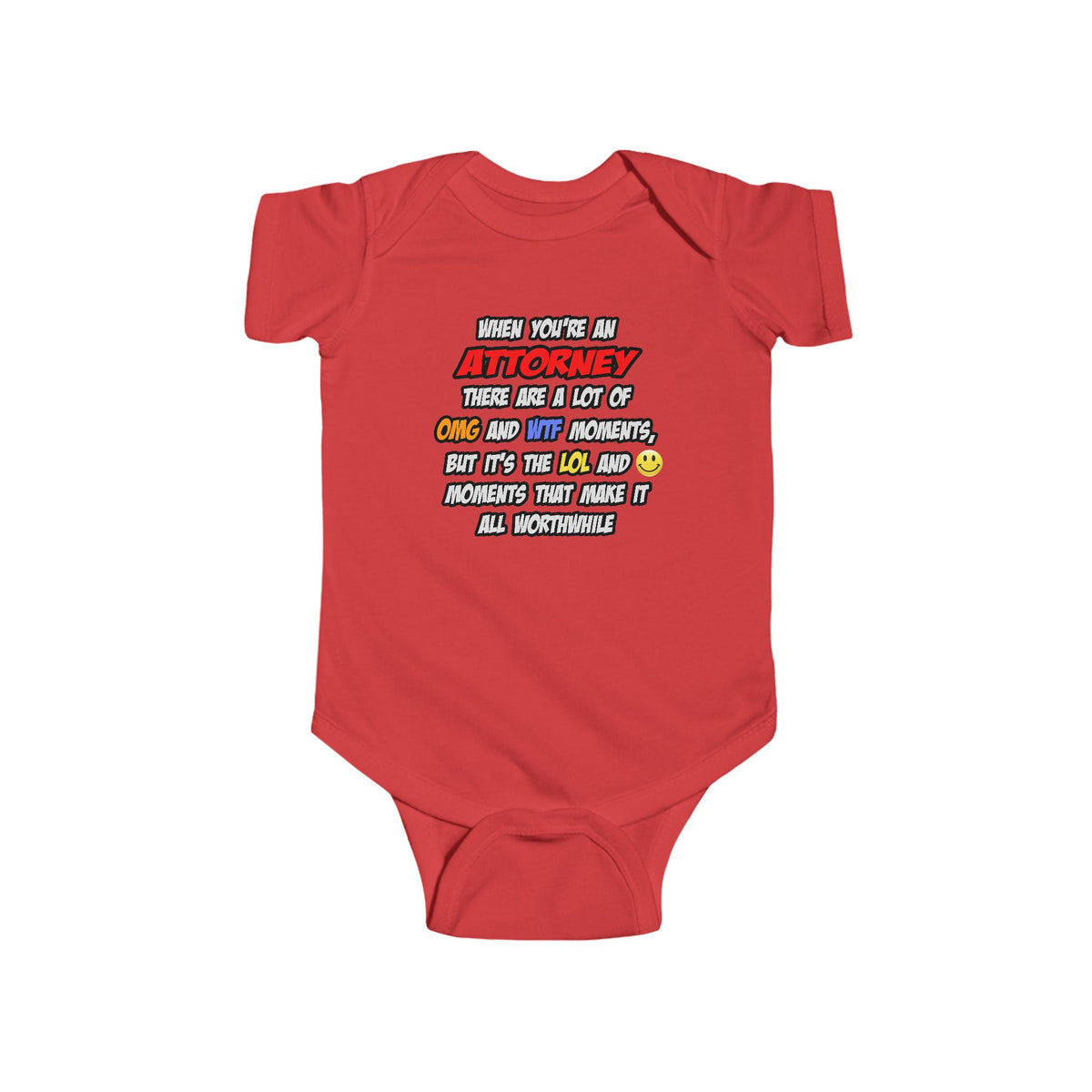 Attorney .. OMG WTF LOL - Infant Fine Jersey Bodysuit