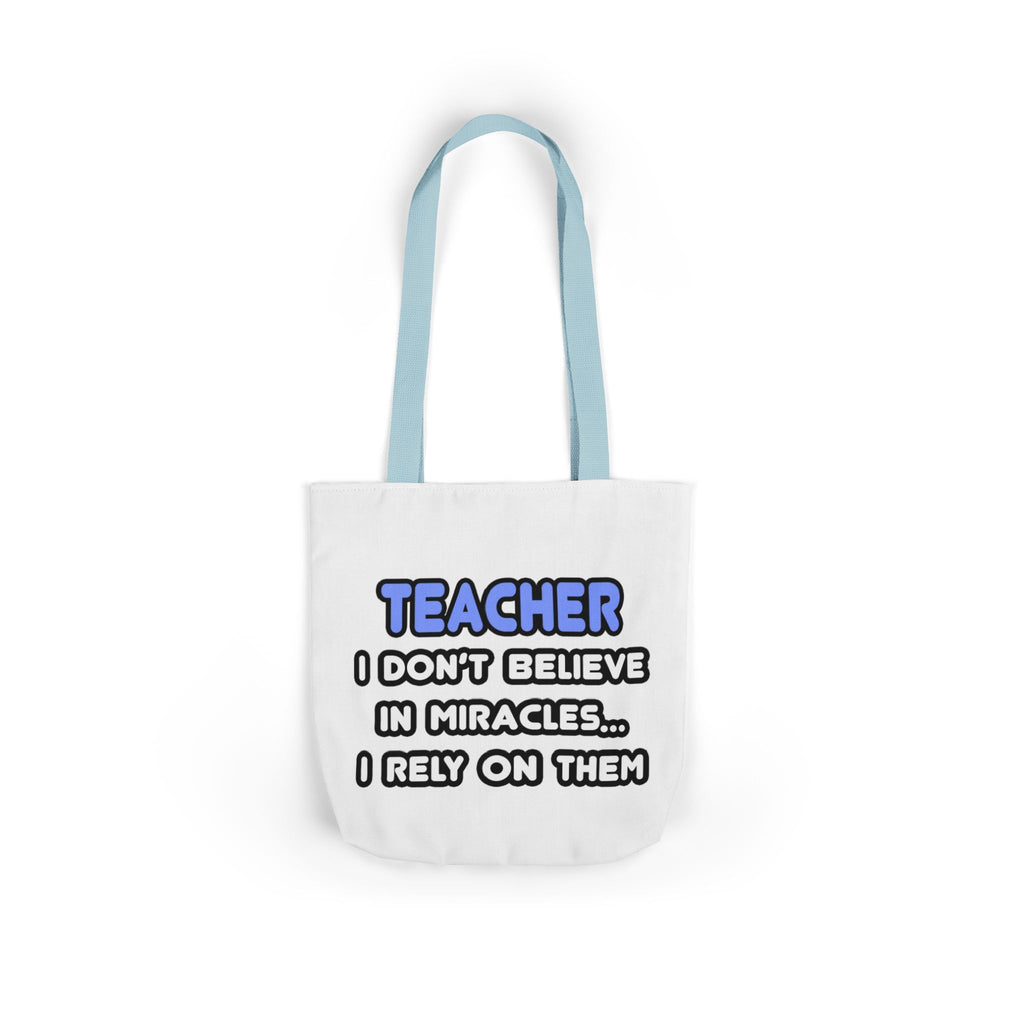 Miracles and Teachers - Canvas Tote Bag, 5-Color Straps
