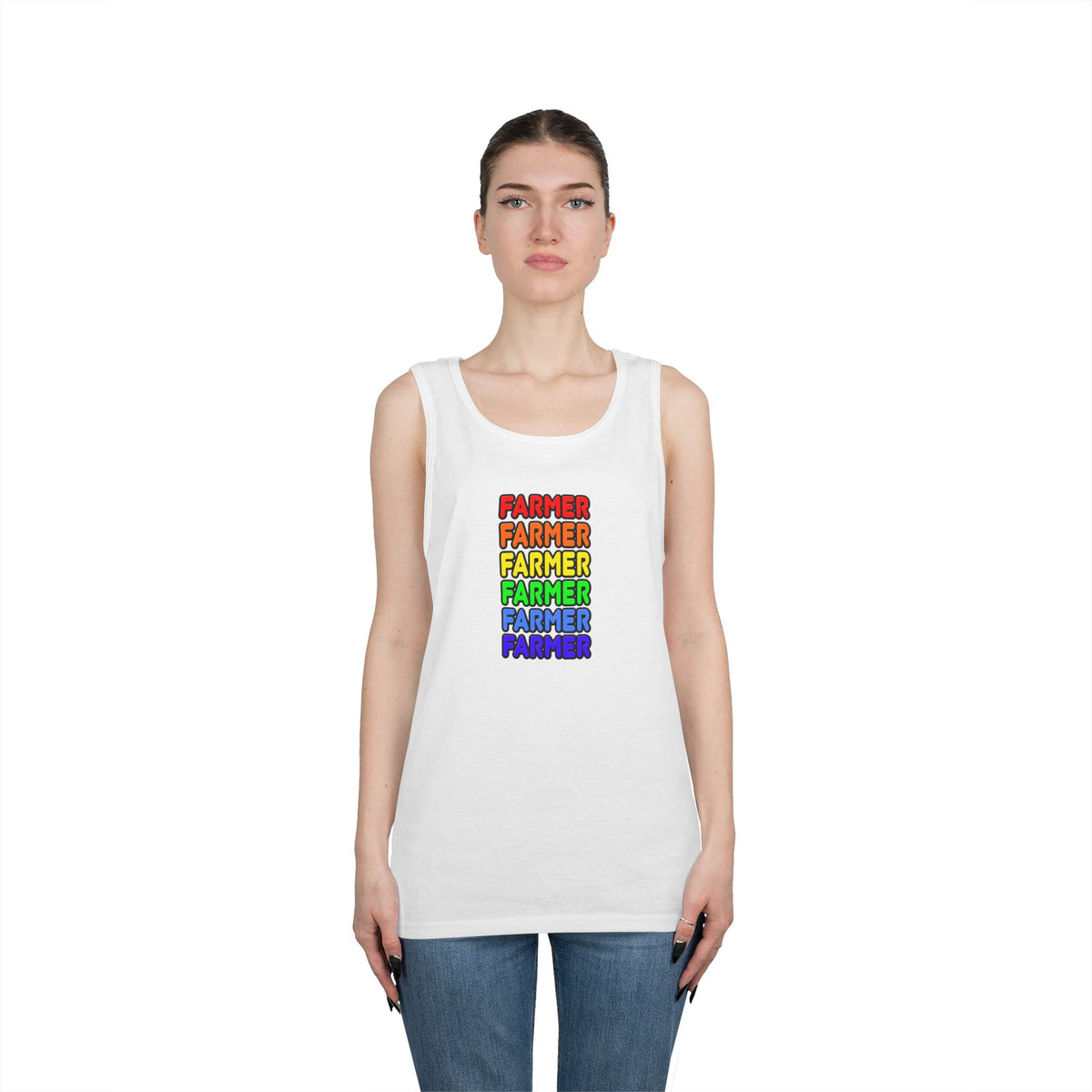 Rainbow Farmer - Unisex Heavy Cotton Tank Top