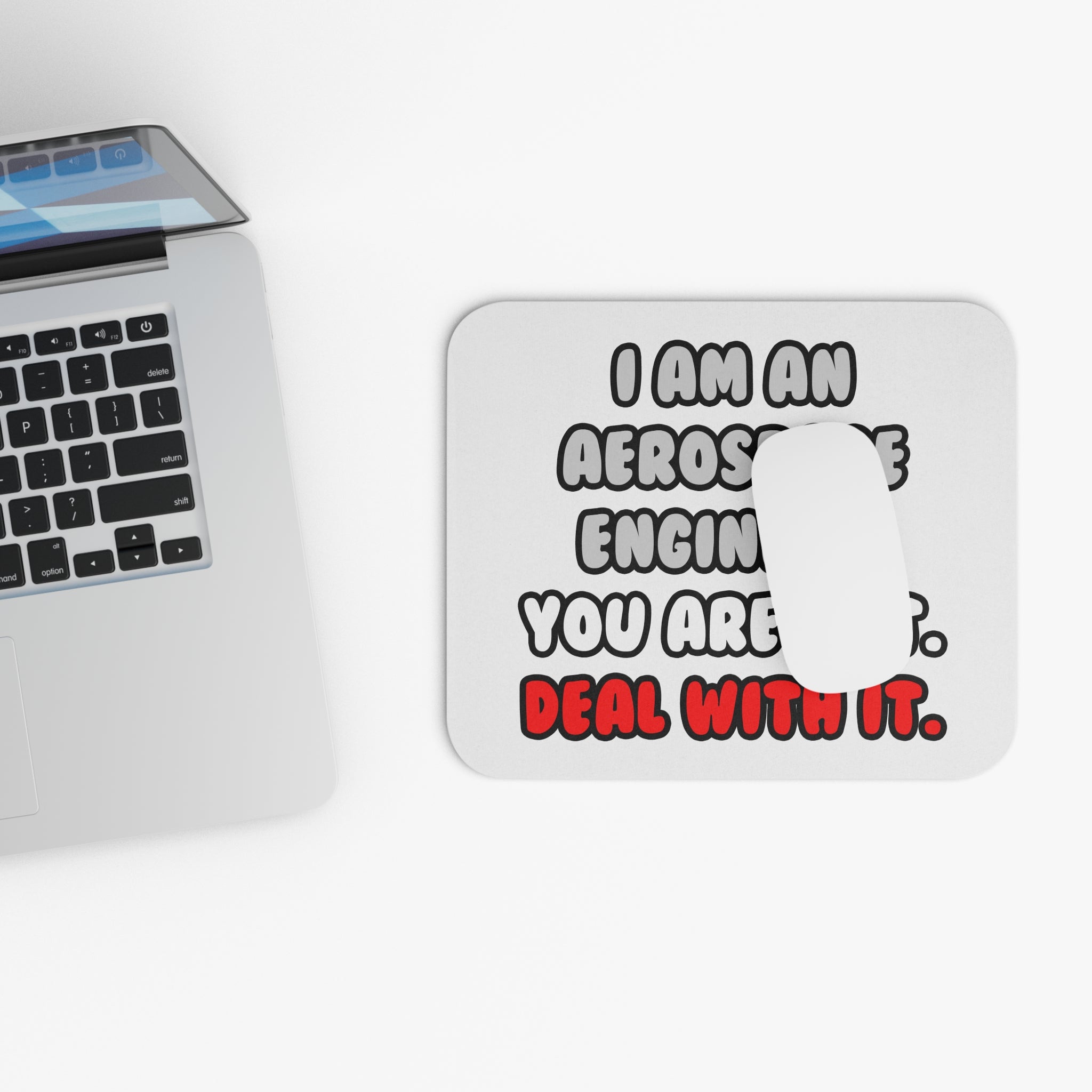 Deal With It ... Funny Aerospace Engineer - Mouse Pad (Rectangle)