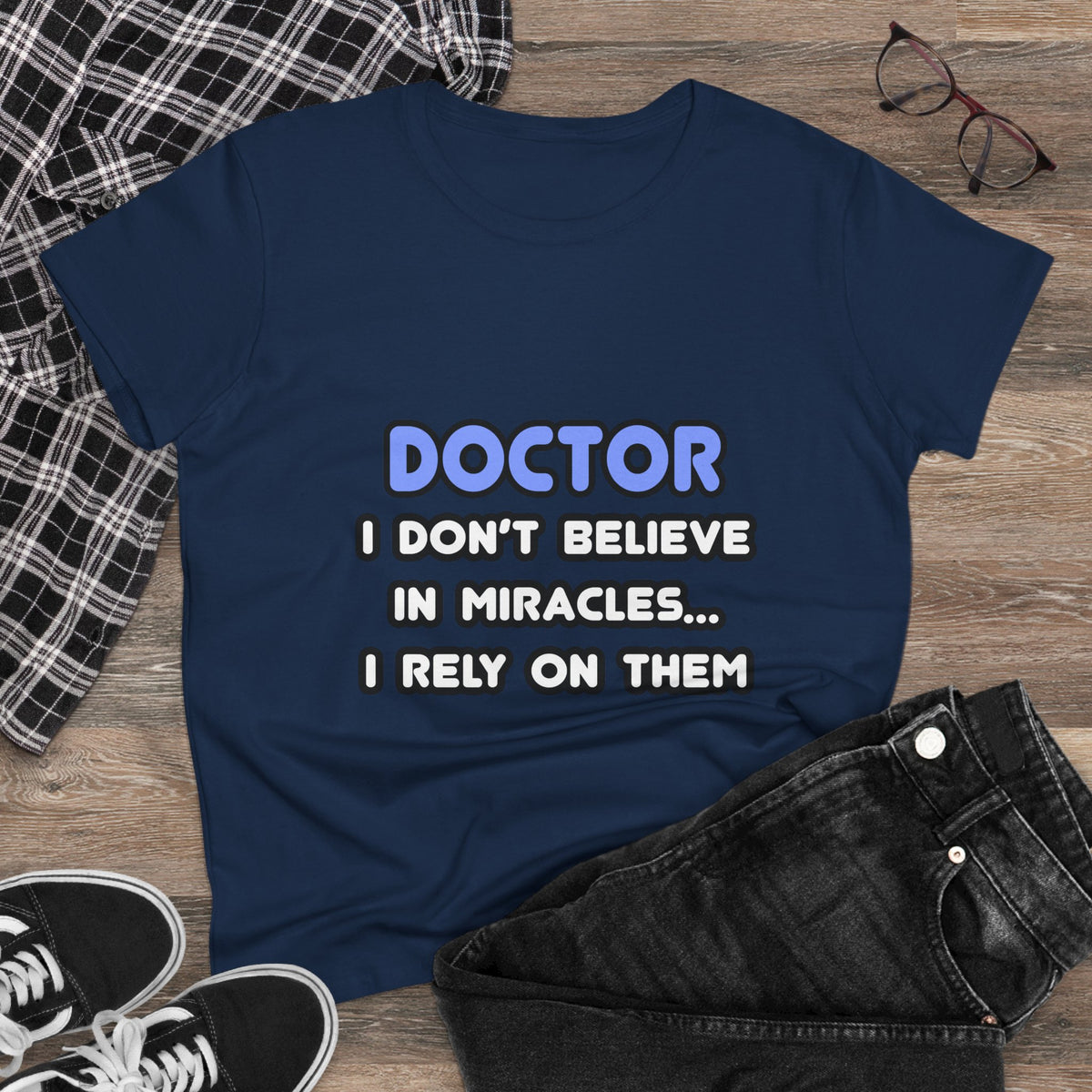 Miracles and Doctors - Women's Midweight Cotton Tee