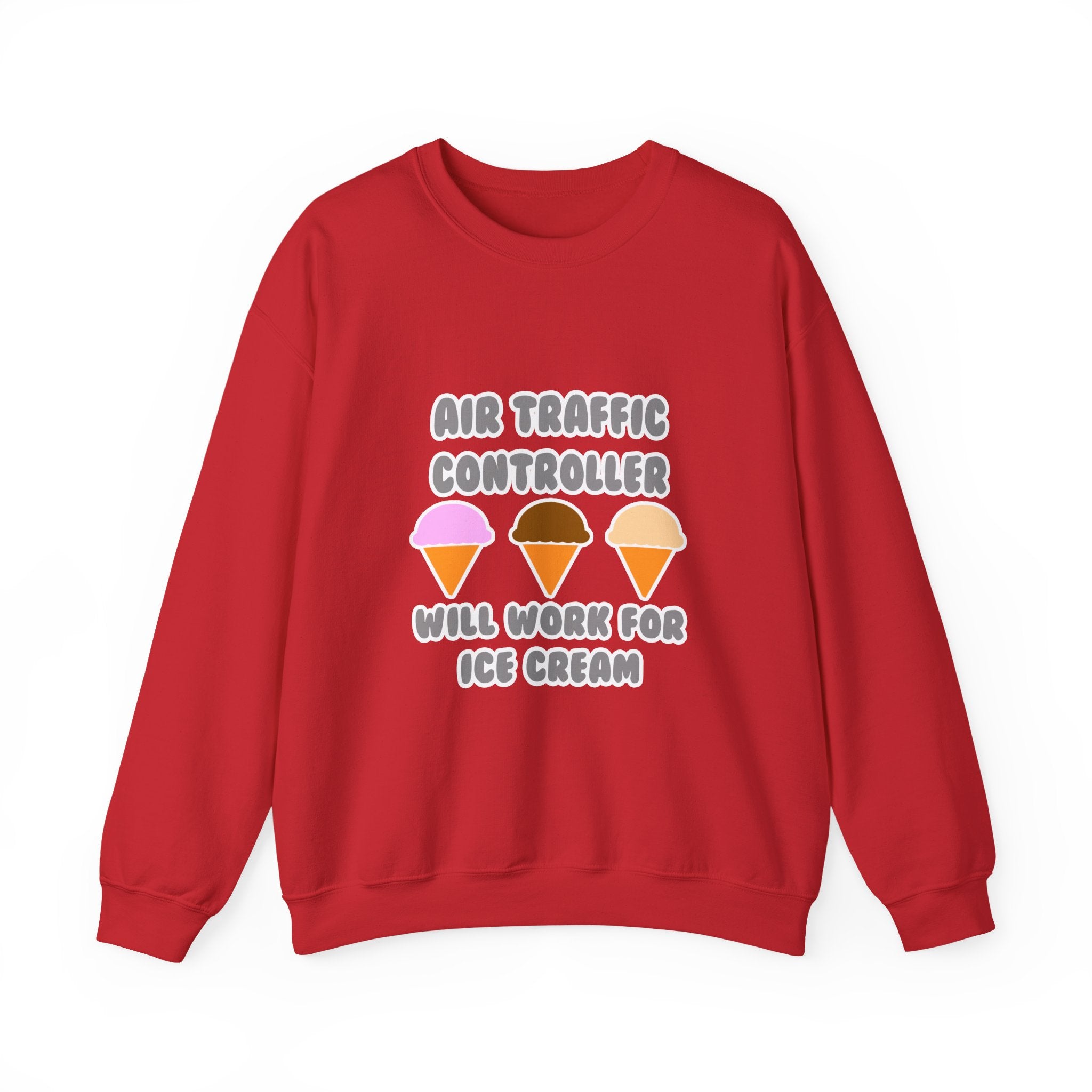 Air Traffic Controller ... Will Work For Ice Cream - Unisex Heavy Blend™ Crewneck Sweatshirt