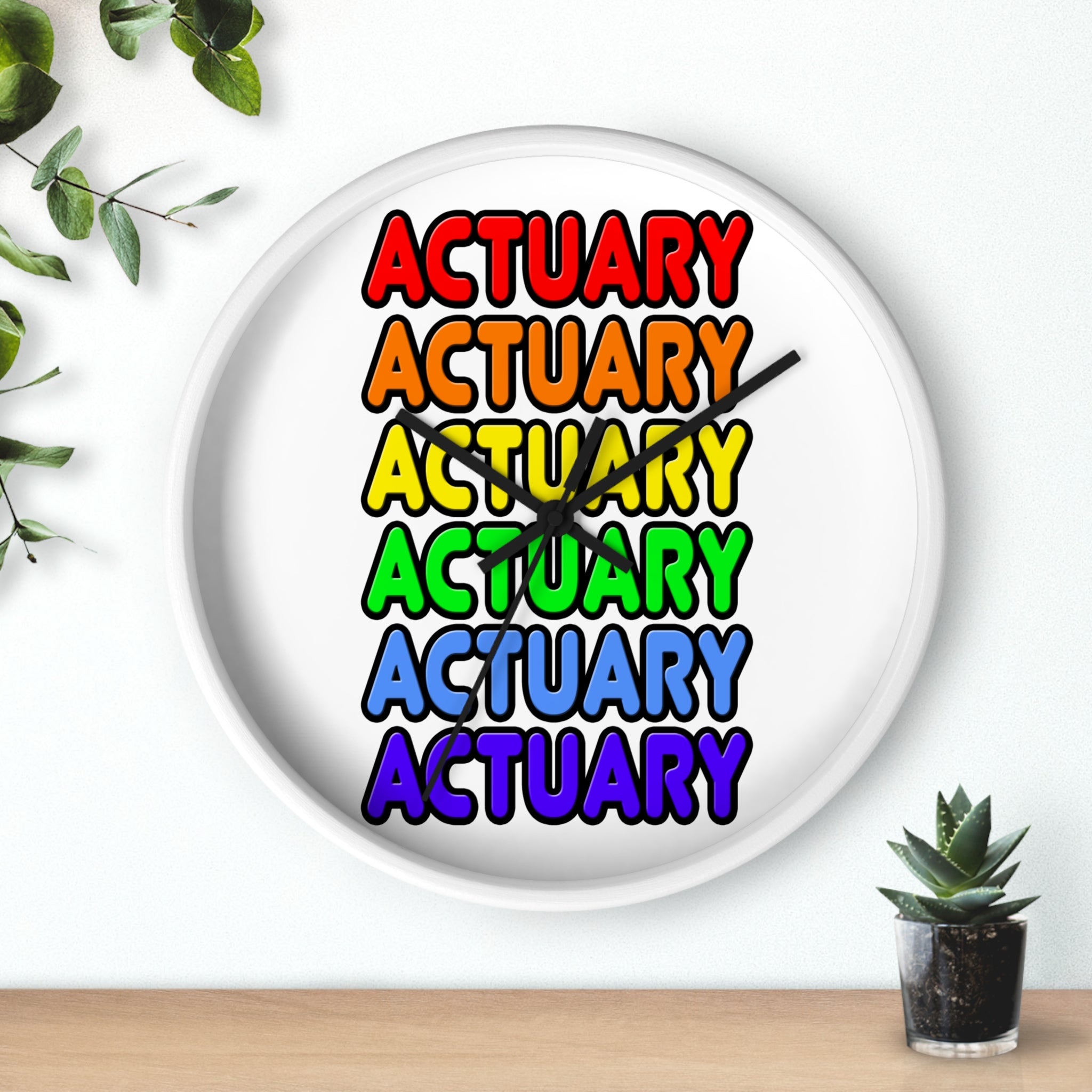 Rainbow Actuary - Wall Clock