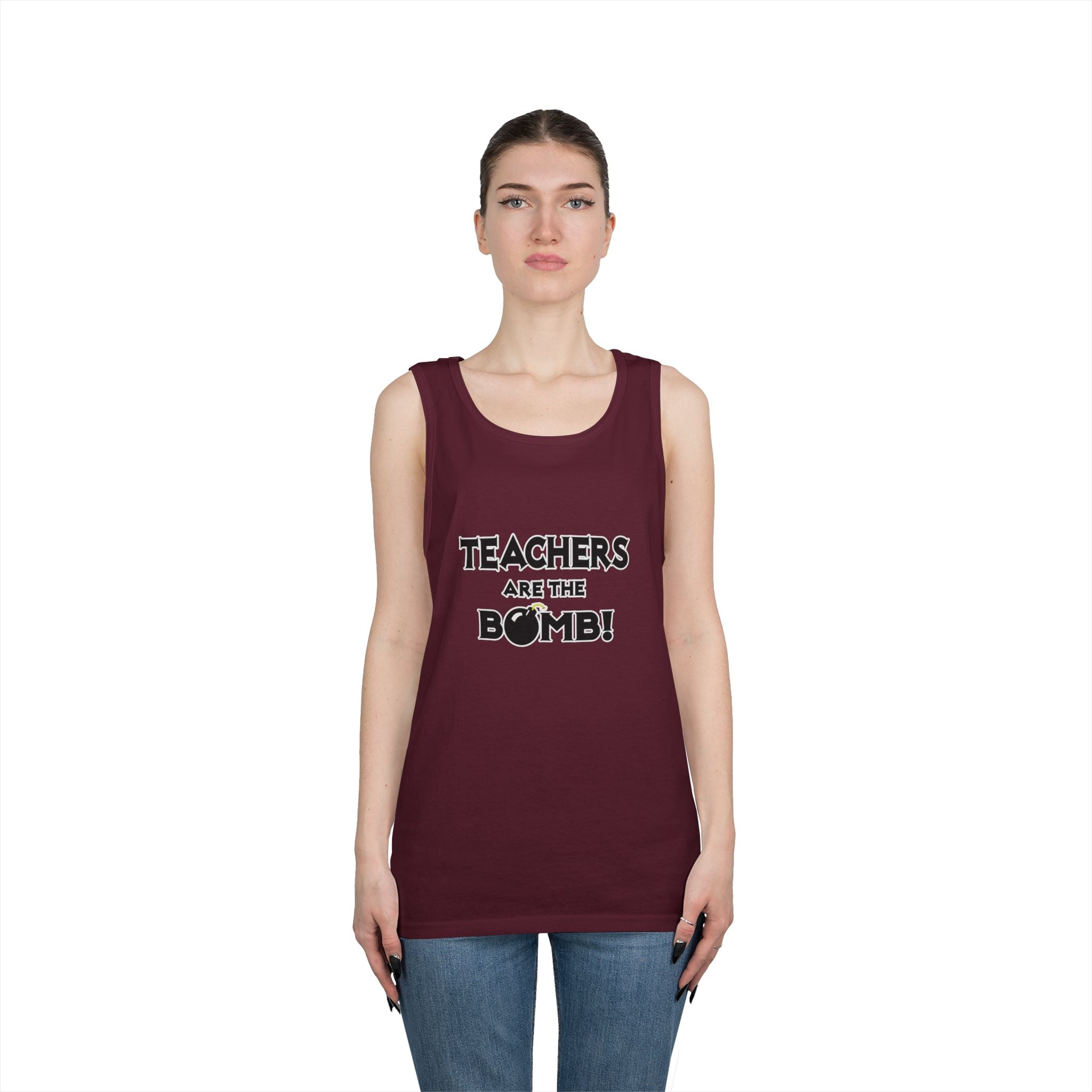 Teachers Are The Bomb! - Unisex Heavy Cotton Tank Top