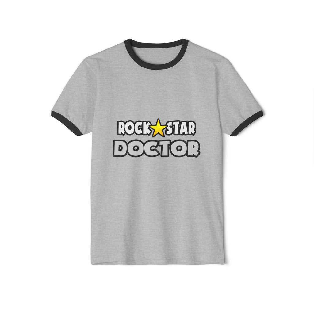 Rock Star Doctor (2) - Unisex Cotton Ringer T-Shirt