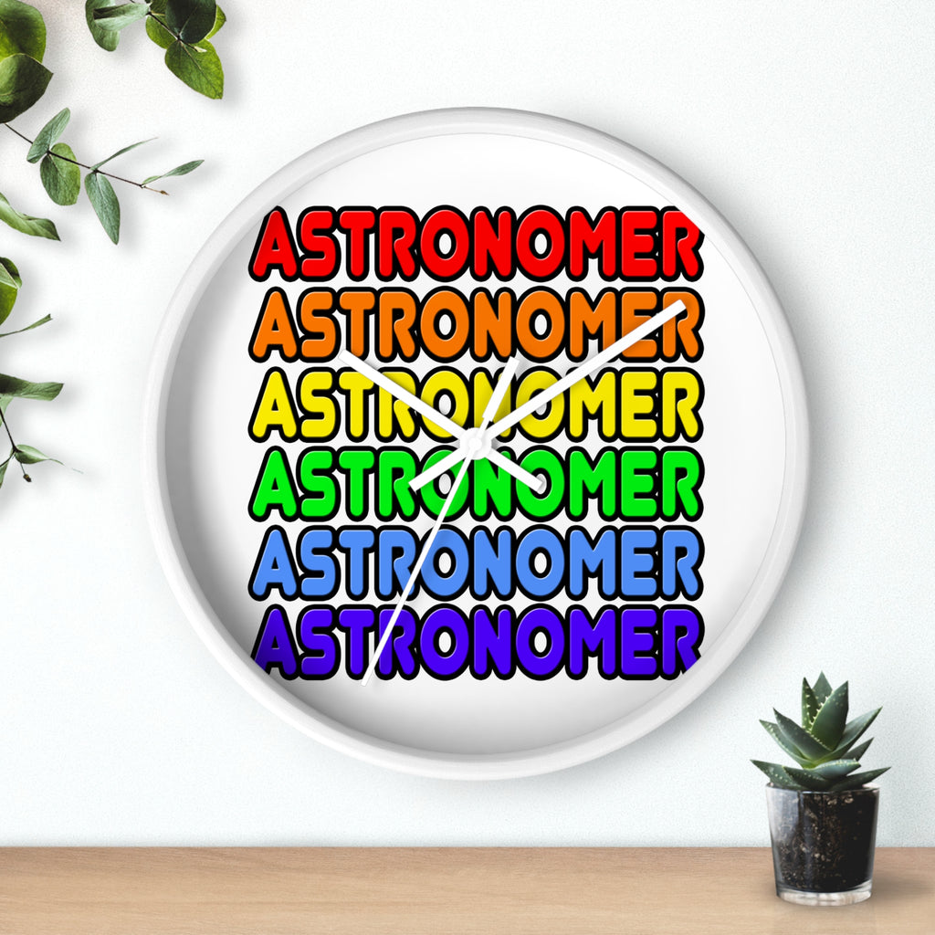 Rainbow Astronomer - Wall Clock